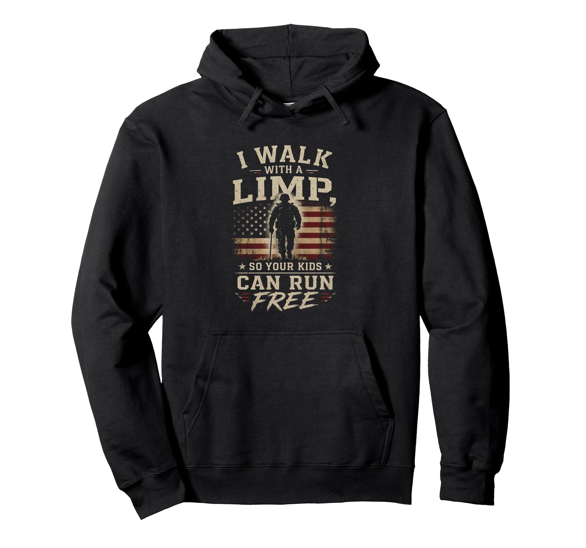 Wounded Veteran Patriotic Funny And Dad Hoodie - Streetwear Style Men Women - T-Shirt, Sweatshirt, Hoodie