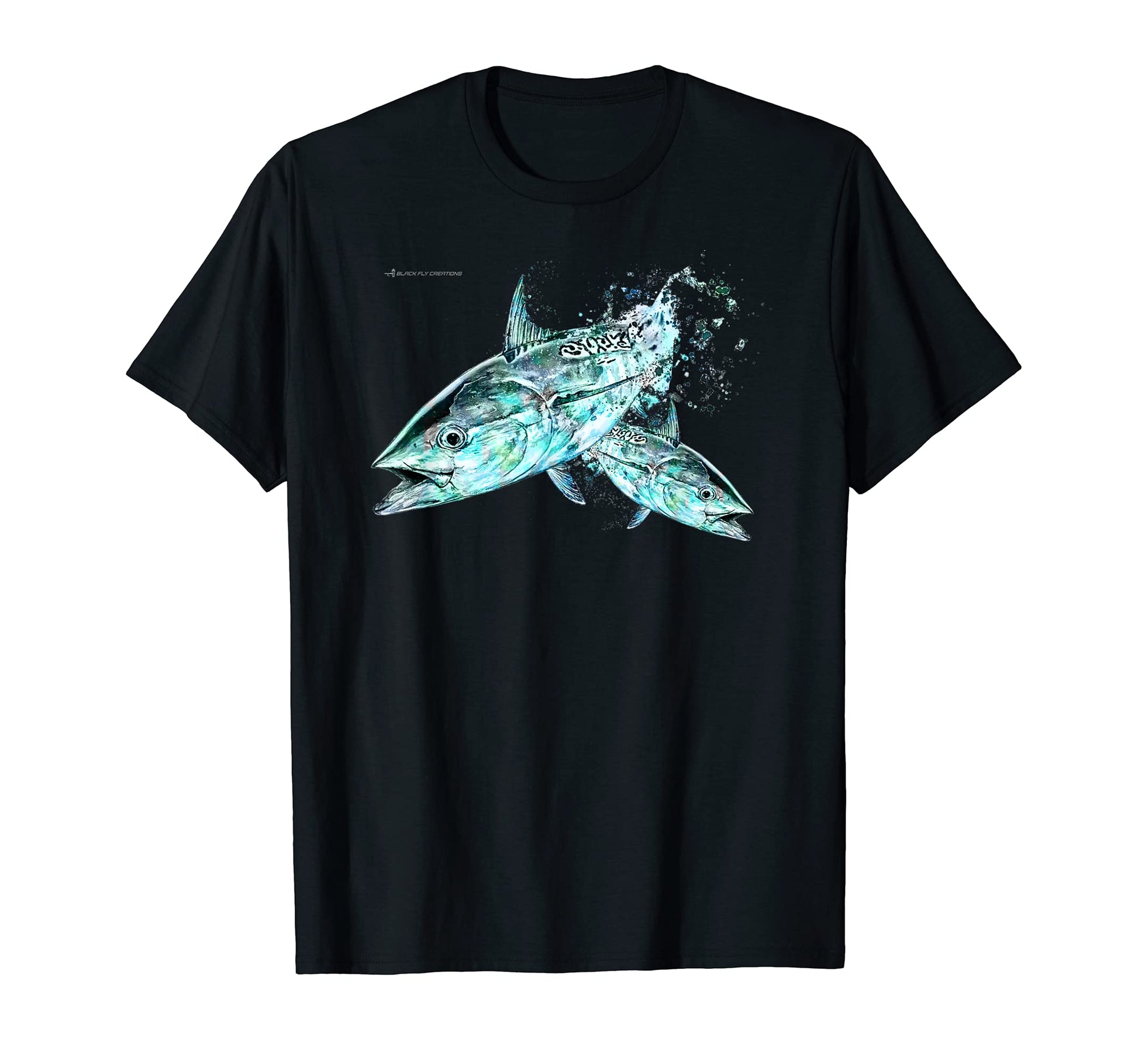 Black Fly Saltwater Ocean Fishing Bluefin T-Shirt - Novelty Apparel Unisex - T-Shirt, Sweatshirt, Hoodie