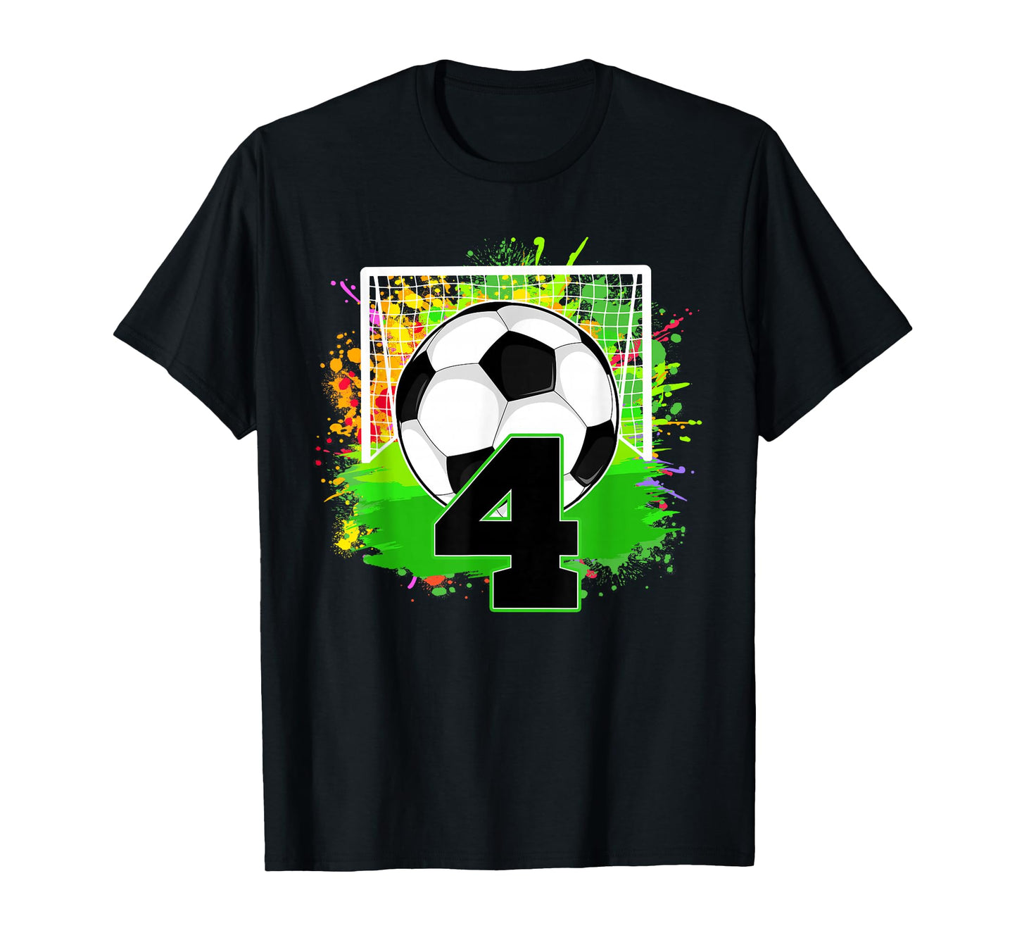 4Th Birthday Soccer 4 Year Old T-Shirt - Casual Everyday Wear Men Women - T-Shirt, Sweatshirt, Hoodie