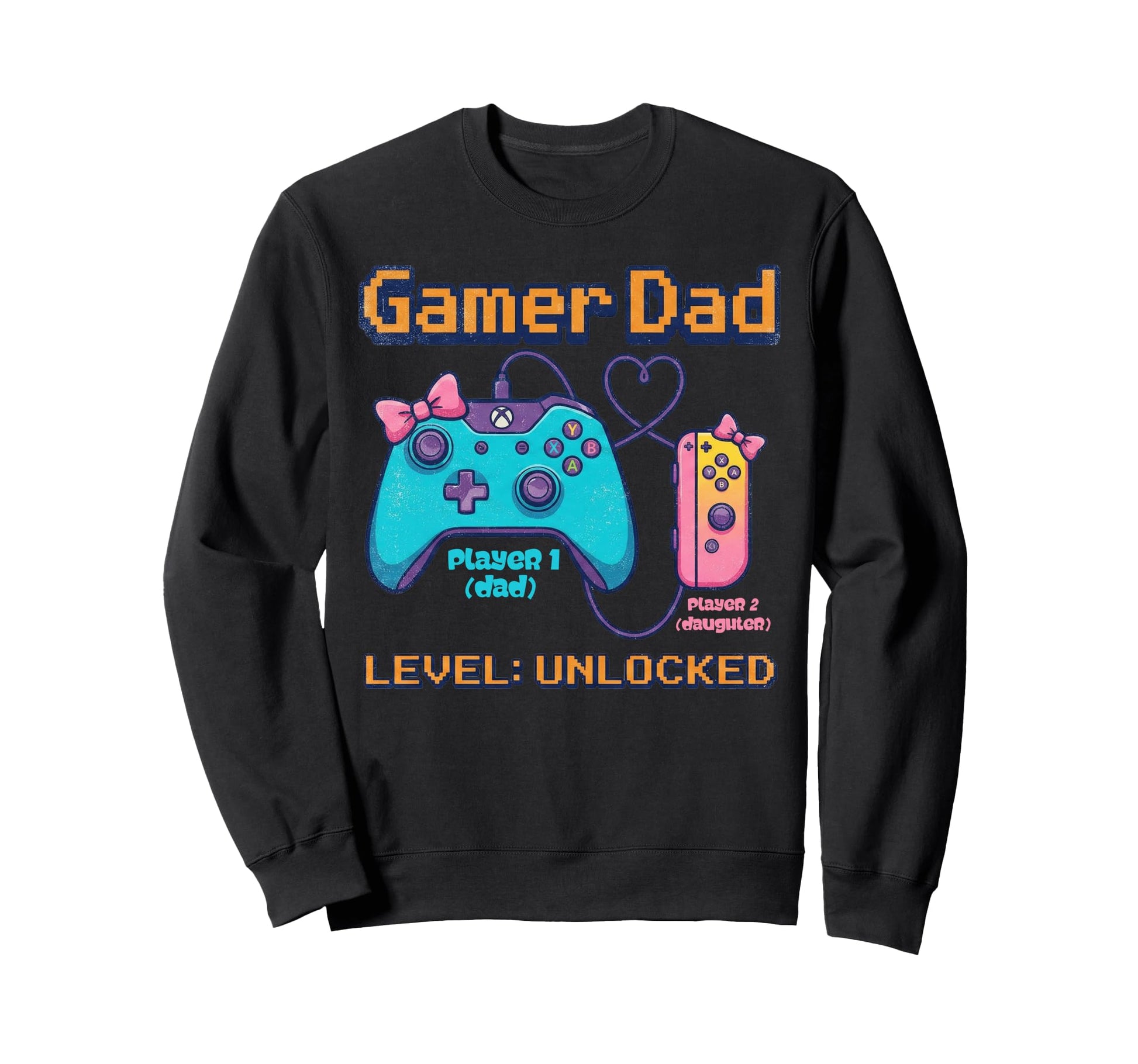 Funny Dad Gamer Level Unlocked Sweatshirt - Minimalist Print for Adults - T-Shirt, Sweatshirt, Hoodie