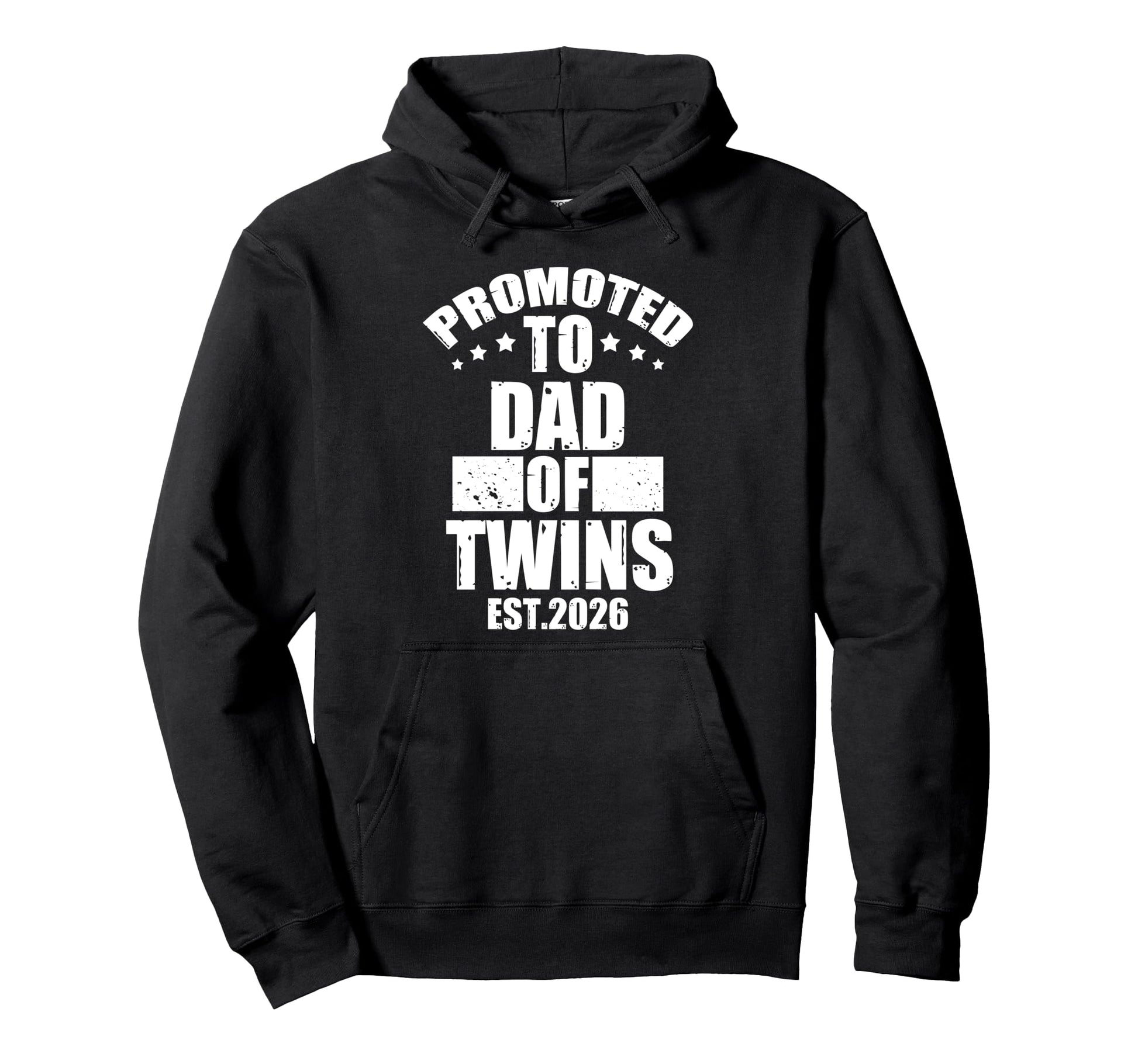 Promoted To Dad Twins 2026 Proud Family Hoodie - Minimalist Print Unisex - T-Shirt, Sweatshirt, Hoodie