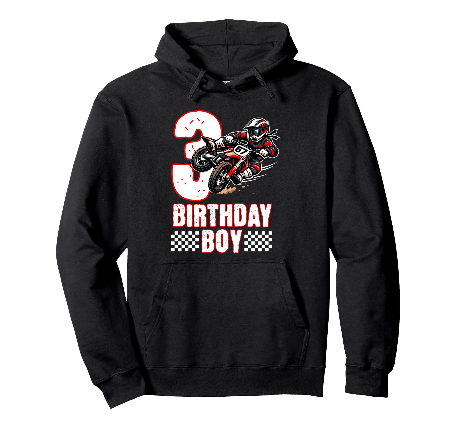 Motocross Birthday Dirt Bike 3Rd Hoodie - Fun Novelty Design Men Women - T-Shirt, Sweatshirt, Hoodie