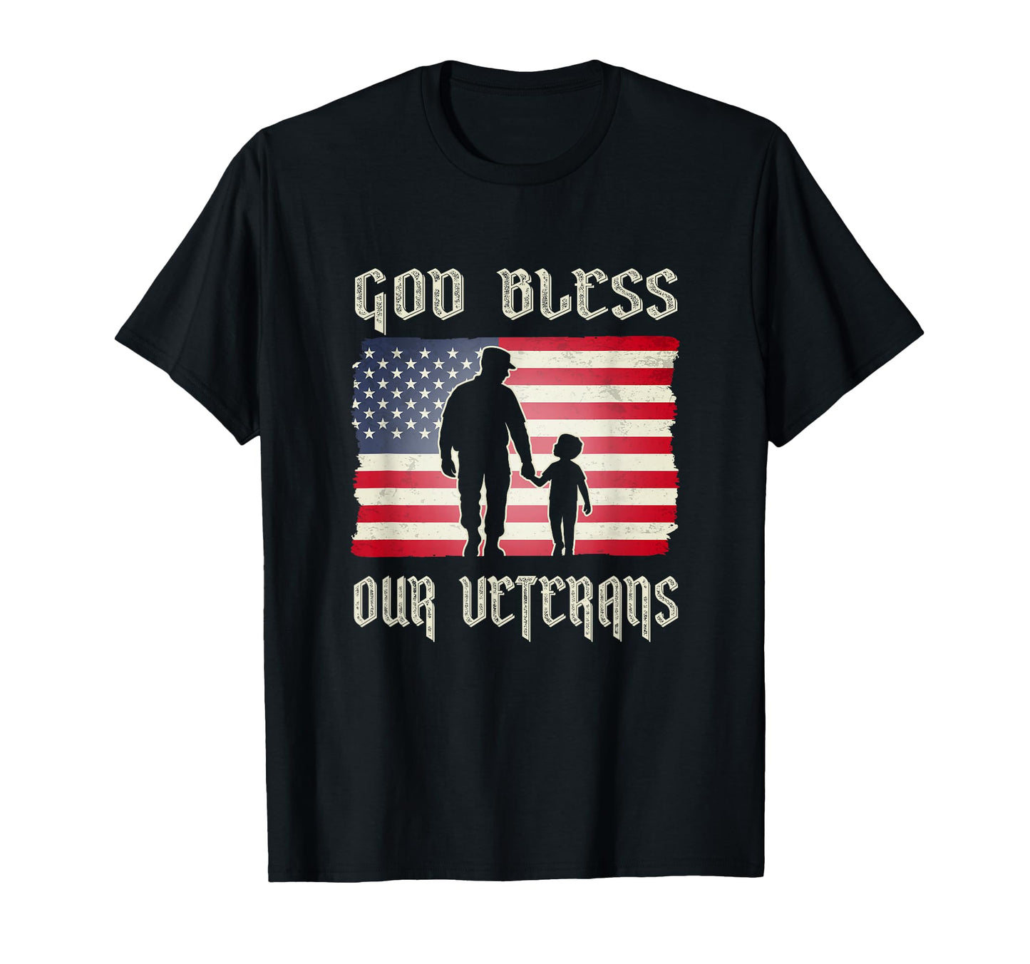 God Bless Our Veterans Military T-Shirt - Casual Everyday Wear for Adults - T-Shirt, Sweatshirt, Hoodie