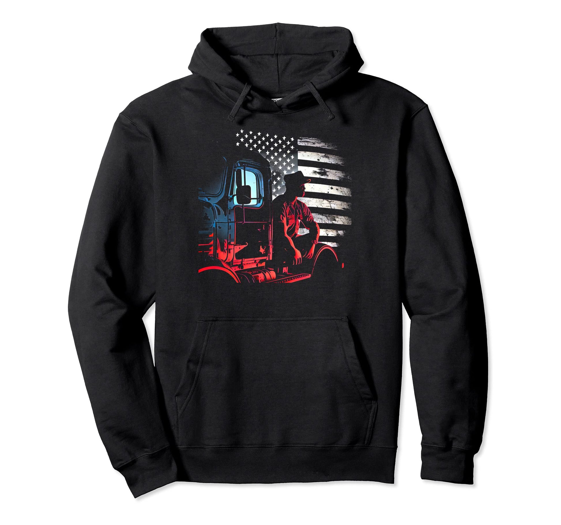 Funny Trucker American Big Rigs Diesel Hoodie - Custom Art Print Unisex - T-Shirt, Sweatshirt, Hoodie