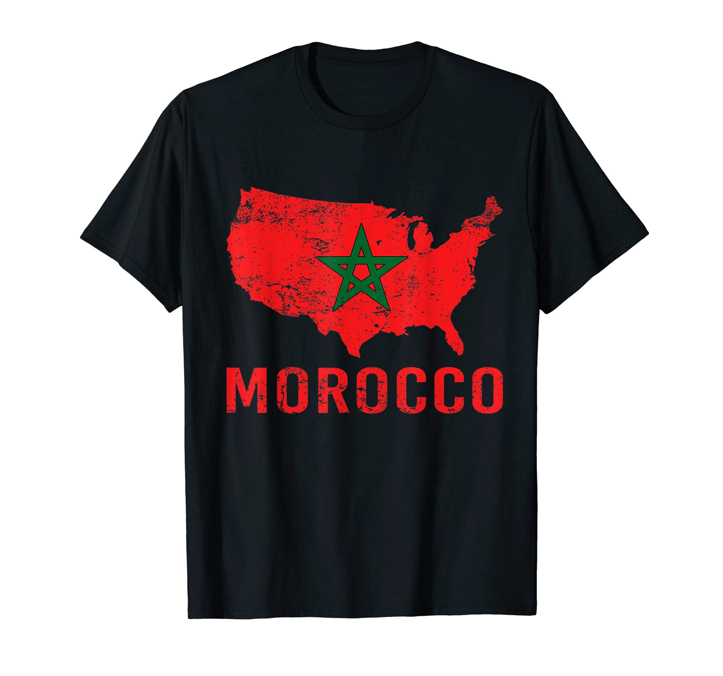 Moorish American Morocco Flag T-Shirt - Aesthetic Graphic for Adults - T-Shirt, Sweatshirt, Hoodie
