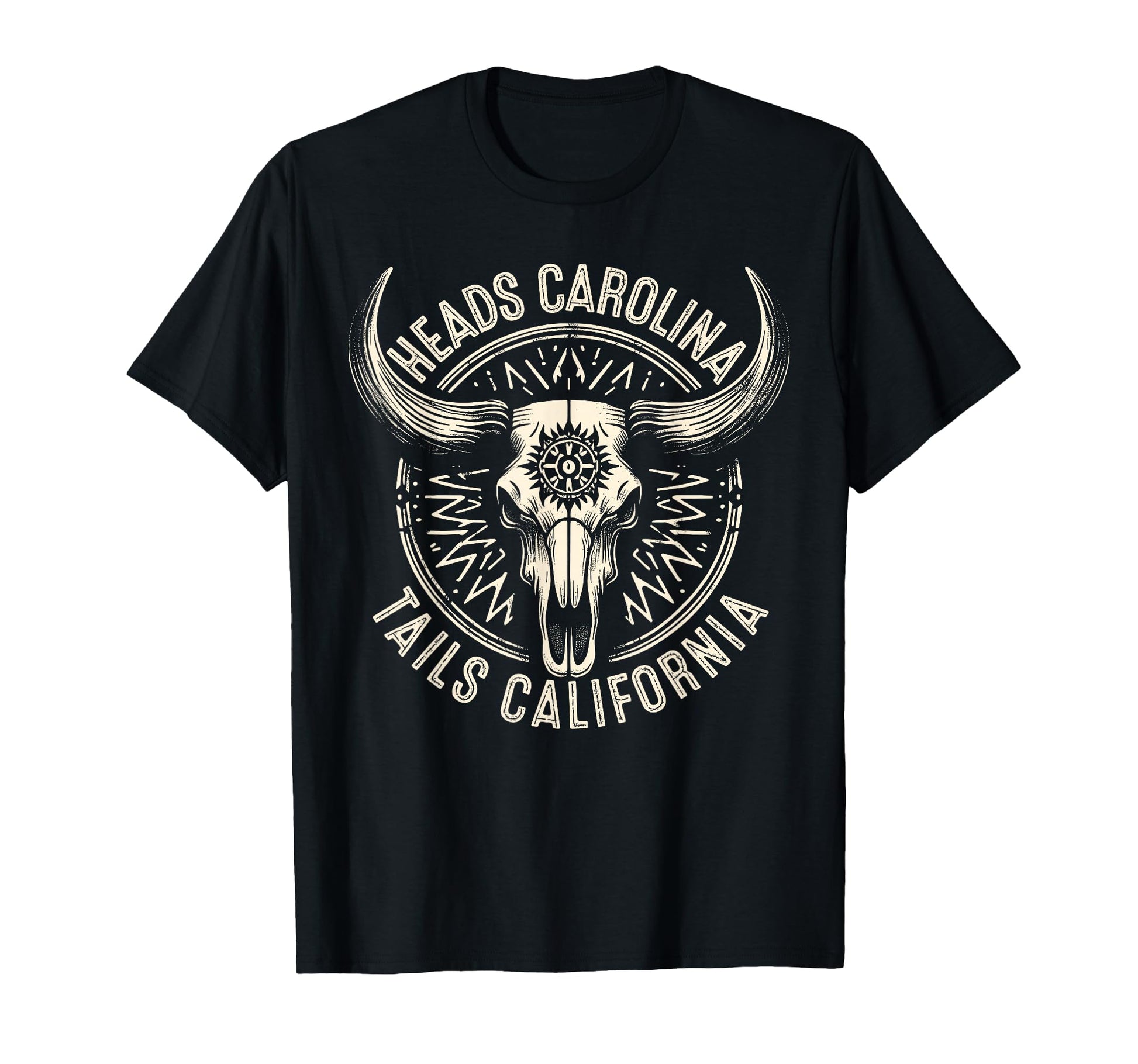 Heads Carolina Tail California T-Shirt - Fun Novelty Design for Adults - T-Shirt, Sweatshirt, Hoodie