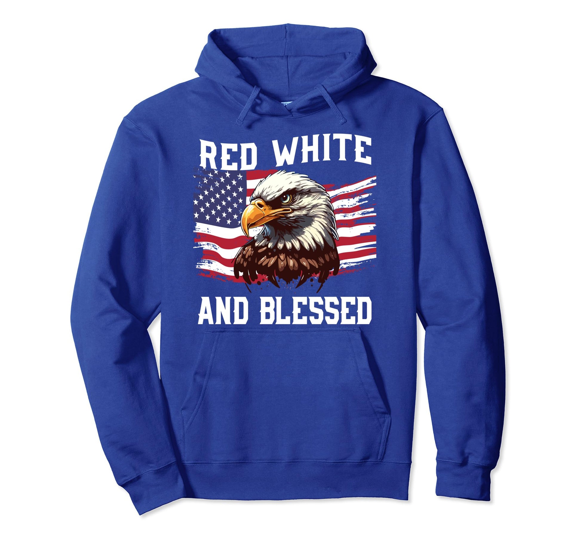 Funny Red White And Blessed 4Th July Hoodie - Streetwear Style Men Women - T-Shirt, Sweatshirt, Hoodie