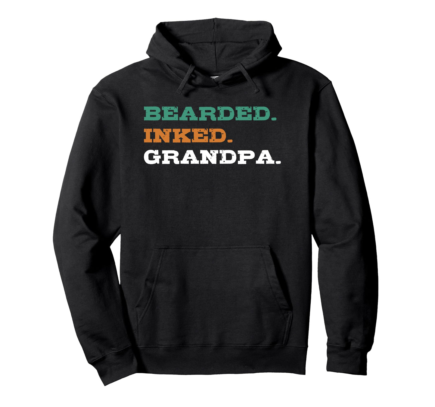 Bearded Inked Grandpa Tattoo Beard Love Hoodie - Custom Art Print Unisex - T-Shirt, Sweatshirt, Hoodie