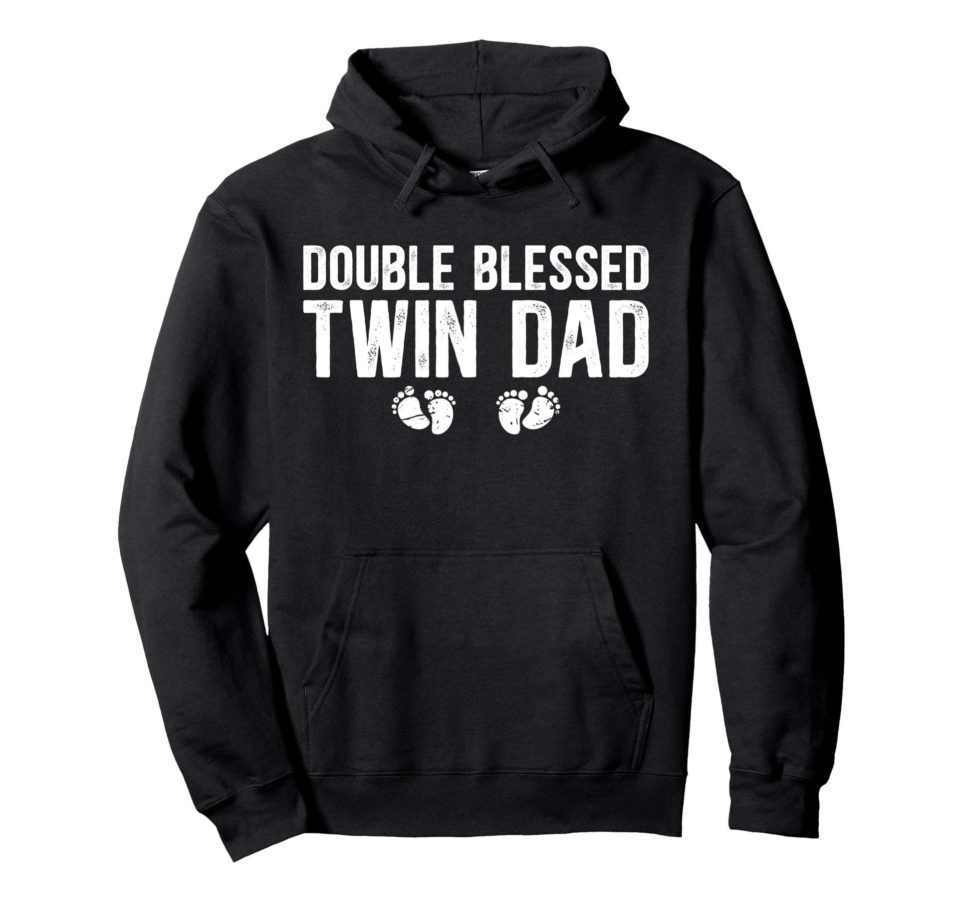 Double Blessed Twin Dad Twins Twin Hoodie - Fun Novelty Design for Adults - T-Shirt, Sweatshirt, Hoodie