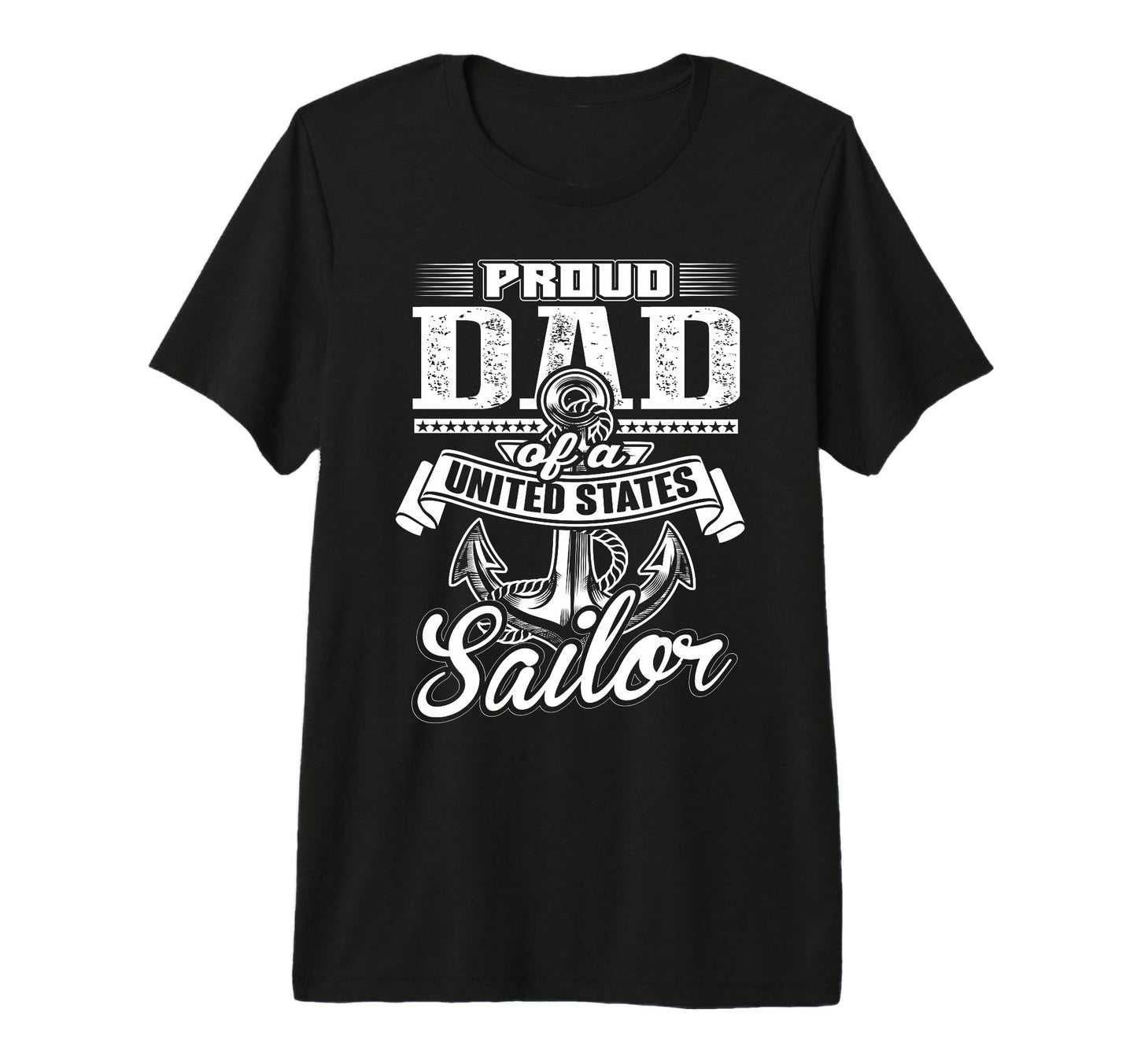 Mens Proud Dad United States Sailor Tri T-Shirt - Custom Art Print Unisex - T-Shirt, Sweatshirt, Hoodie