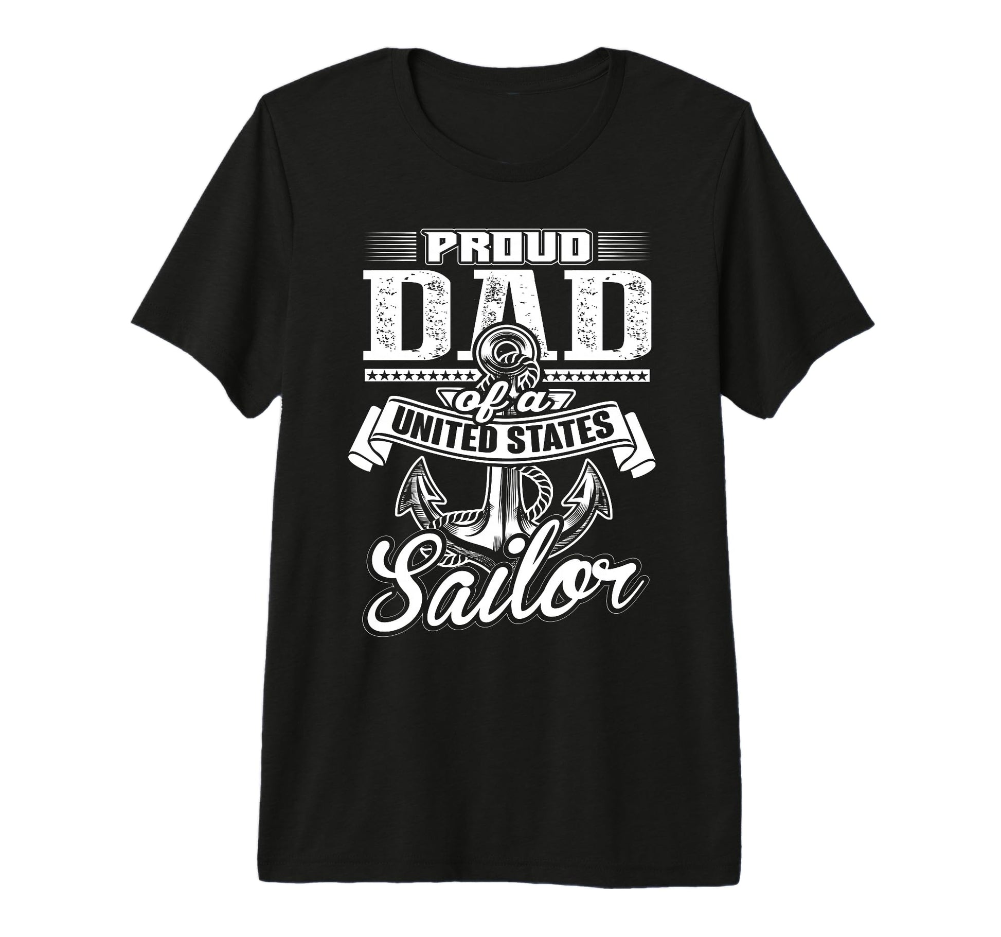 Mens Proud Dad United States Sailor Tri T-Shirt - Custom Art Print Unisex - T-Shirt, Sweatshirt, Hoodie