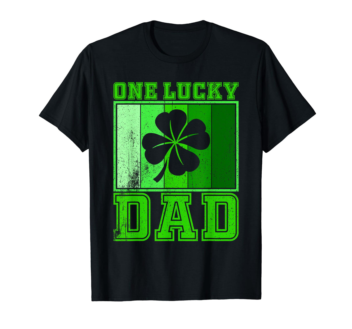St Patricks Day One Lucky Dad Father Gift T-Shirt - Minimalist Print Unisex - T-Shirt, Sweatshirt, Hoodie