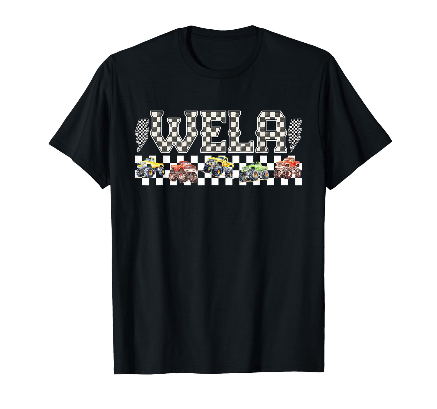Wela Monster Truck Family Crew Birthday T-Shirt - Graphic Print Unisex - T-Shirt, Sweatshirt, Hoodie