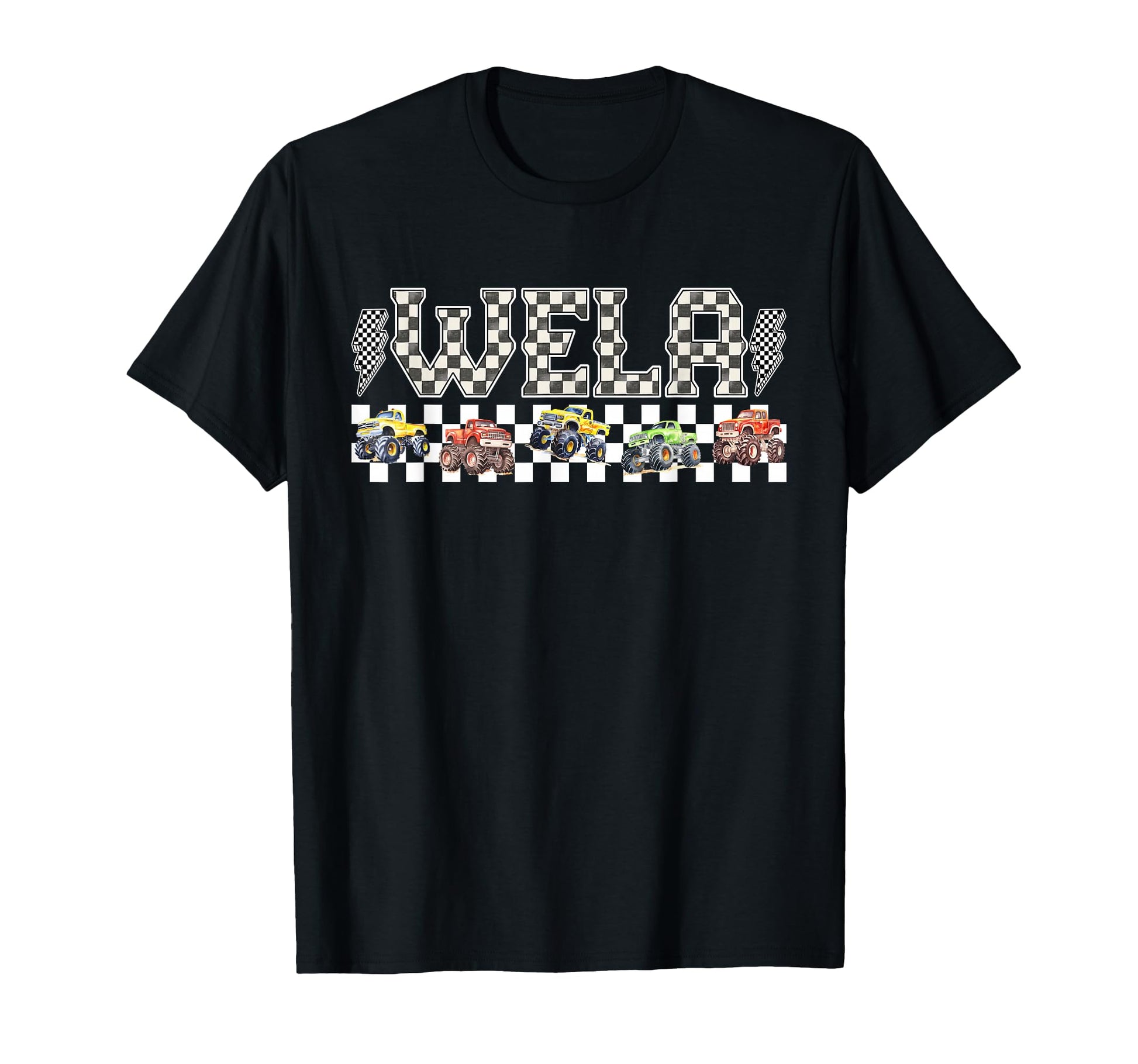 Wela Monster Truck Family Crew Birthday T-Shirt - Graphic Print Unisex - T-Shirt, Sweatshirt, Hoodie