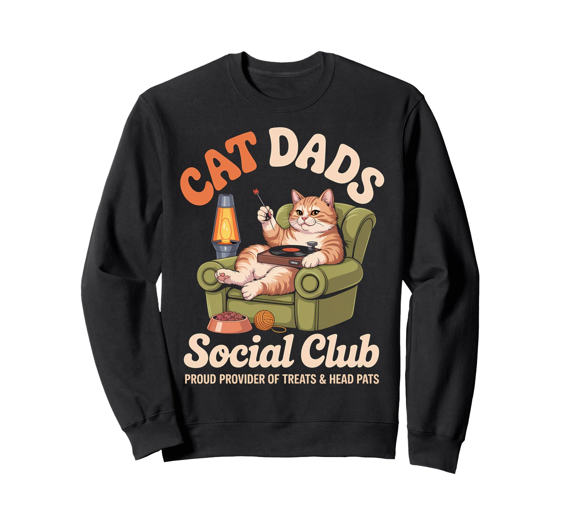 Cat Dads Social Club Funny Cat Dad Sweatshirt - Novelty Apparel for Adults - T-Shirt, Sweatshirt, Hoodie