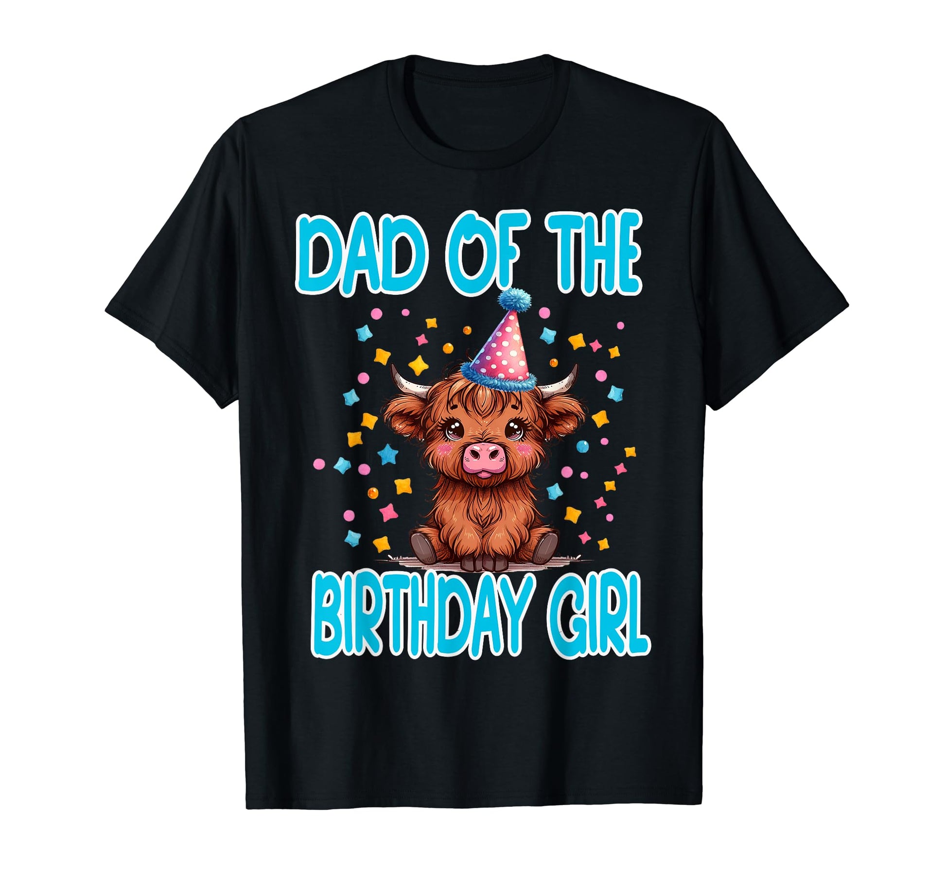 Cow Birthday Dad Birthday Fluffy Cow Hat T-Shirt - Minimalist Print Unisex - T-Shirt, Sweatshirt, Hoodie