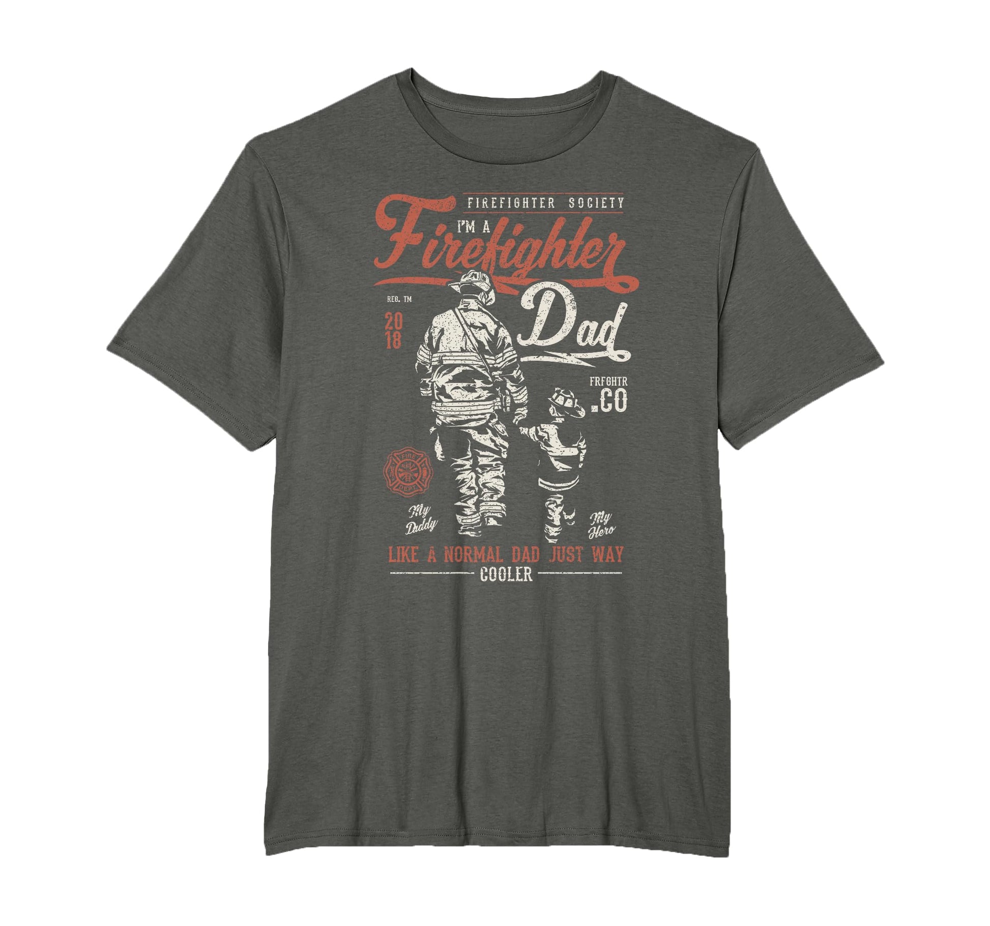 Distressed Firefighter Dad Fathers T-Shirt - Streetwear Style for Adults - T-Shirt, Sweatshirt, Hoodie