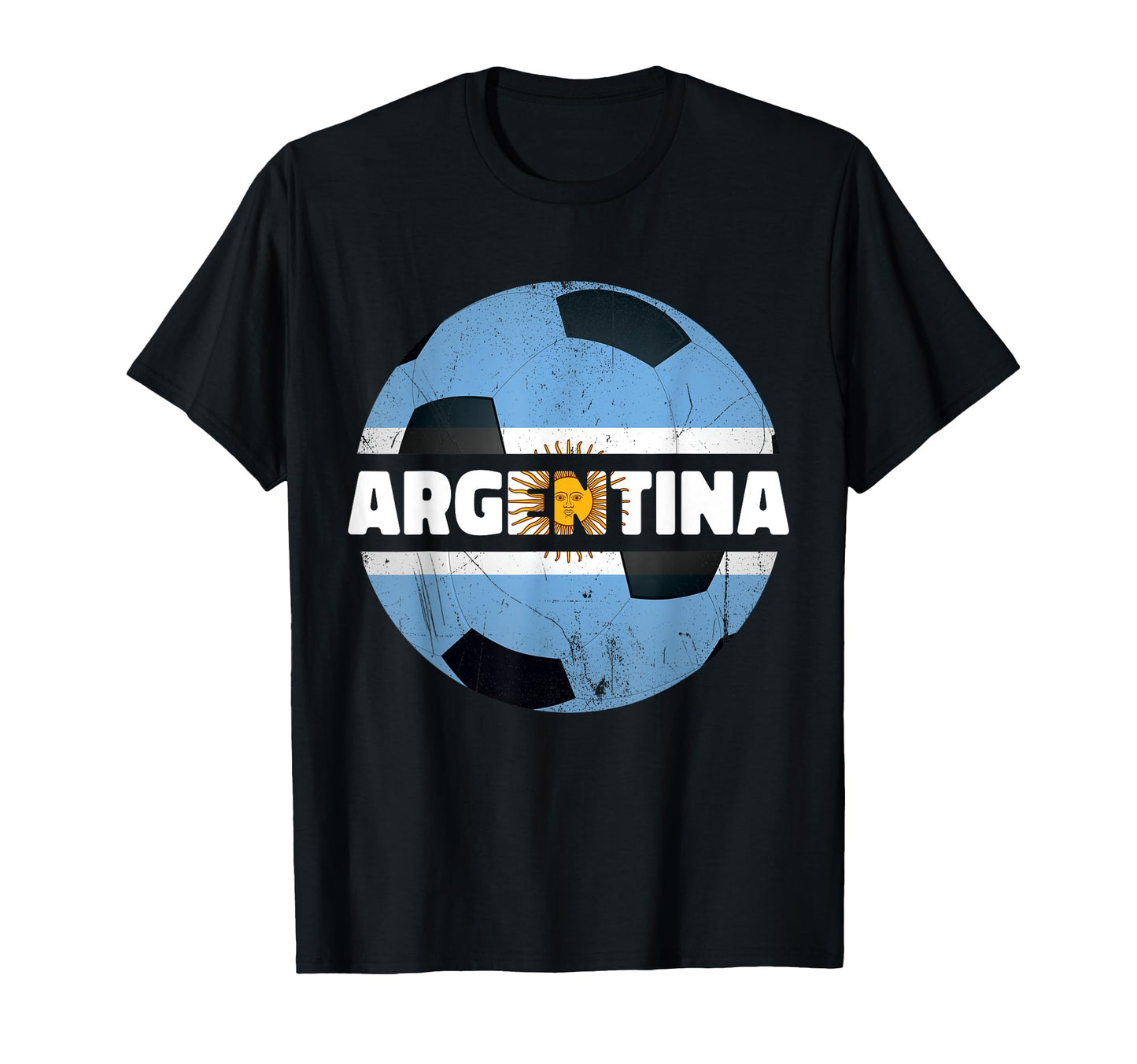 Bandera Argentina Flag Soccer Ball Bal N T-Shirt - Novelty Apparel Unisex - T-Shirt, Sweatshirt, Hoodie