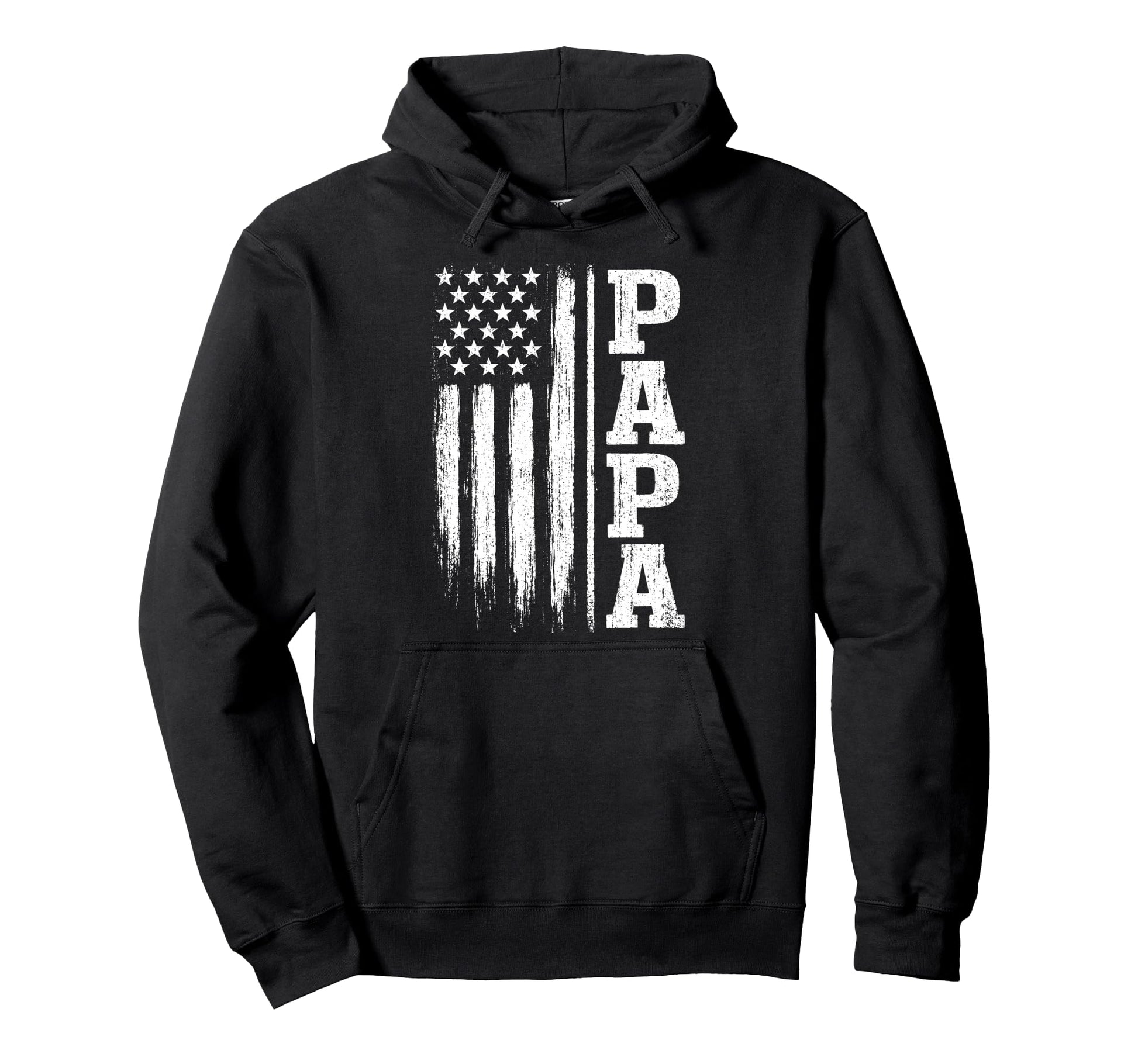 Papa American Flag Fathers Day 4Th July Hoodie - Trendy Graphic for Adults - T-Shirt, Sweatshirt, Hoodie