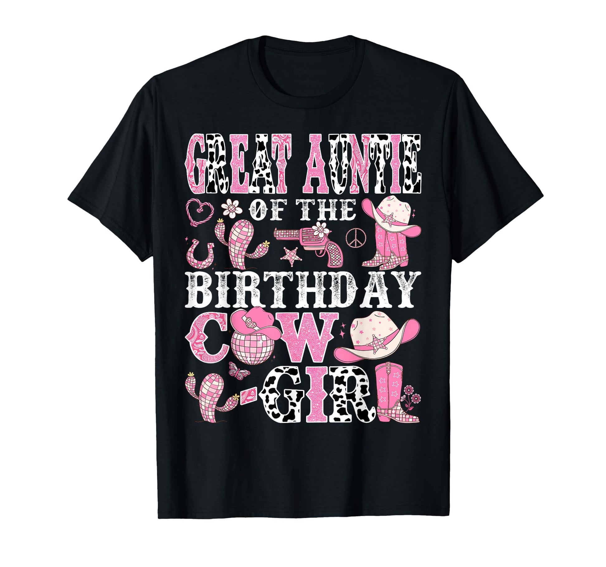 Great Auntie Birthday Cow Rodeo T-Shirt - Streetwear Style Men Women - T-Shirt, Sweatshirt, Hoodie