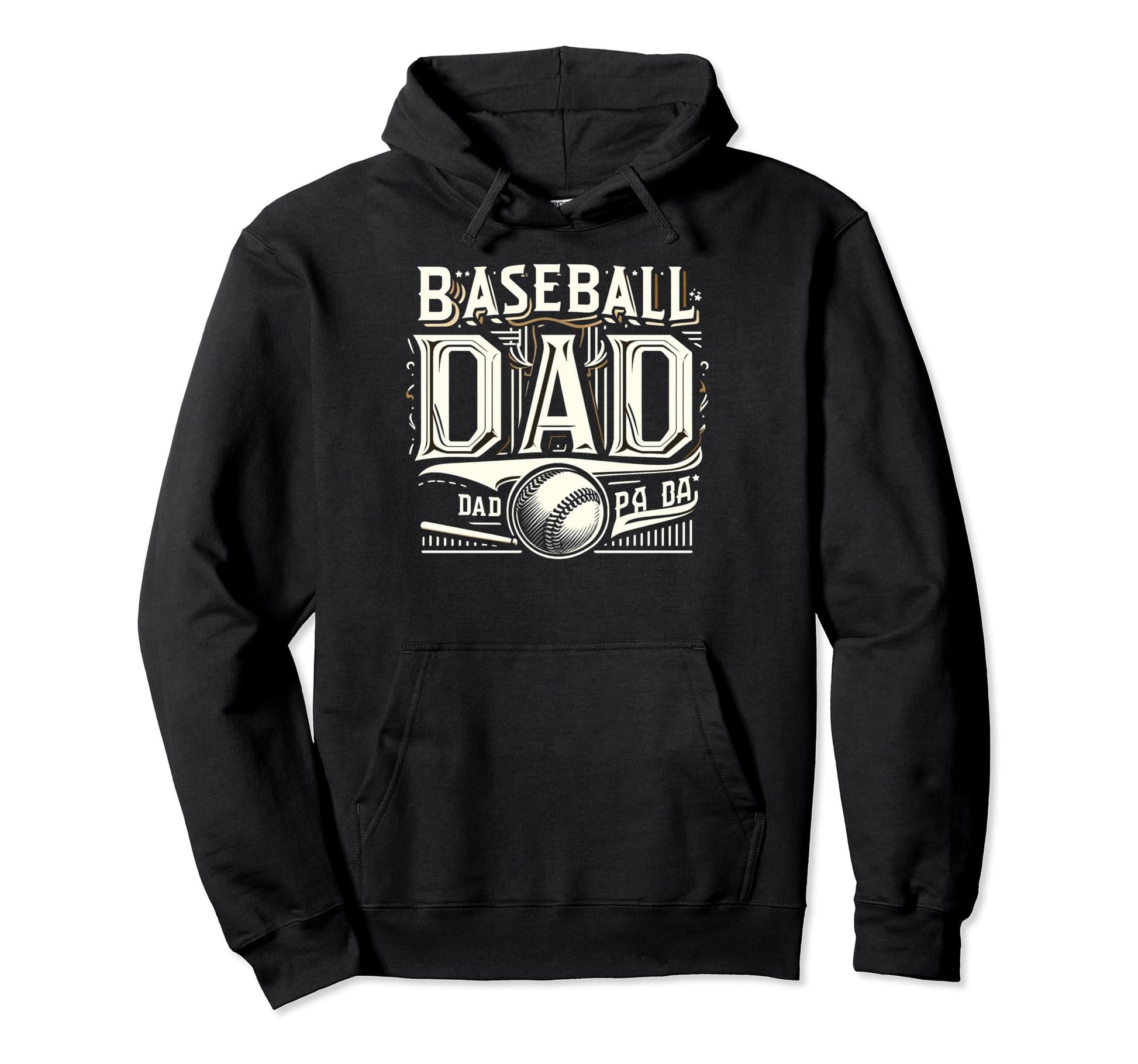Baseball Dad Fathers Day Hoodie - Unique Graphic for Adults - T-Shirt, Sweatshirt, Hoodie