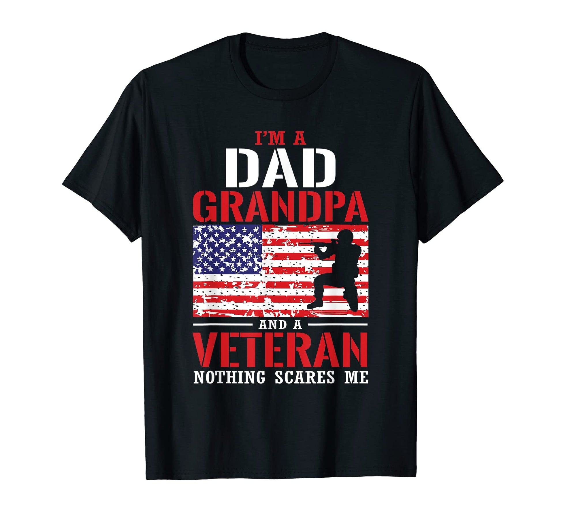 American Flag Dad Grandpa Veteran T-Shirt - Unique Graphic for Adults - T-Shirt, Sweatshirt, Hoodie