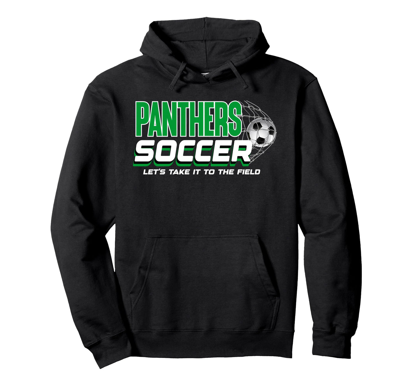 Green Panthers Soccer Mom Game Day Hoodie - Aesthetic Graphic for Adults - T-Shirt, Sweatshirt, Hoodie
