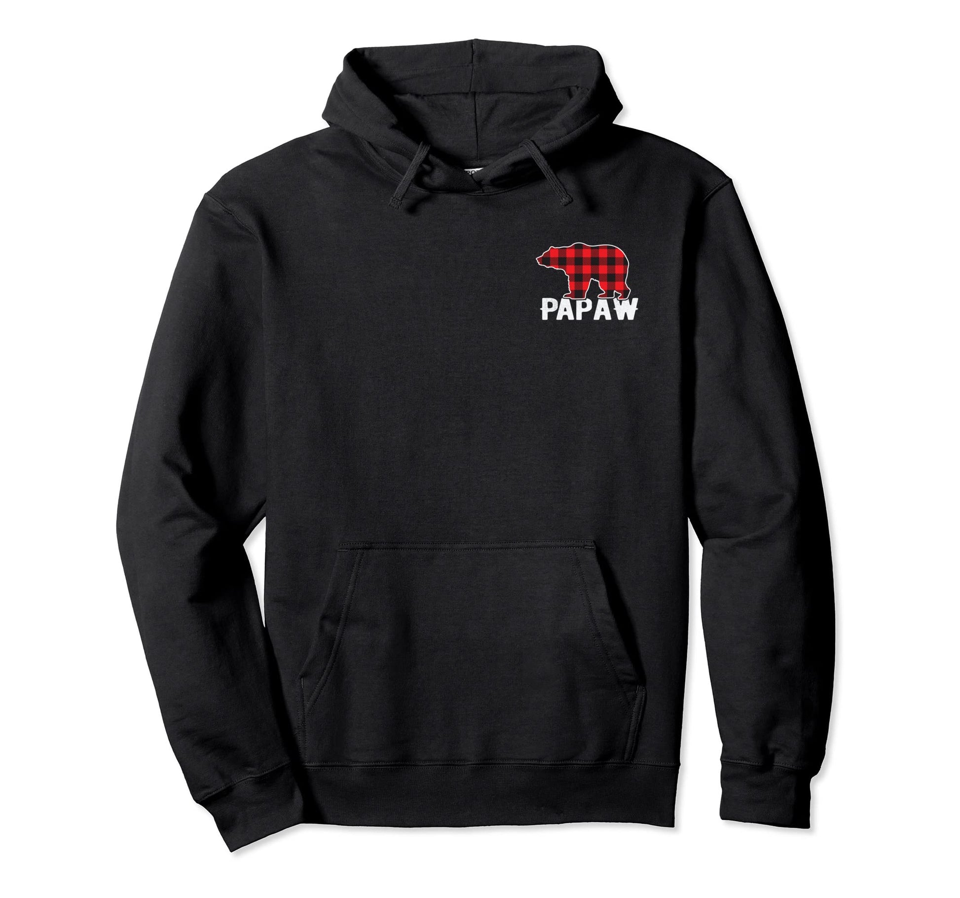 Red Plaid Papaw Buffalo Matching Family Hoodie - Aesthetic Graphic Unisex - T-Shirt, Sweatshirt, Hoodie