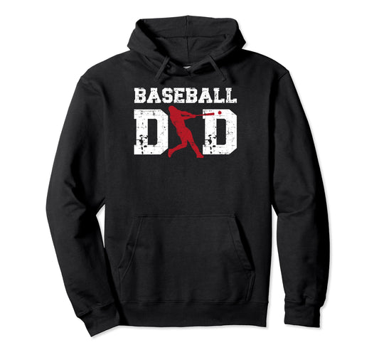 Baseball Dad Fathers Day Daddy Grandpa Hoodie - Minimalist Print Unisex - T-Shirt, Sweatshirt, Hoodie