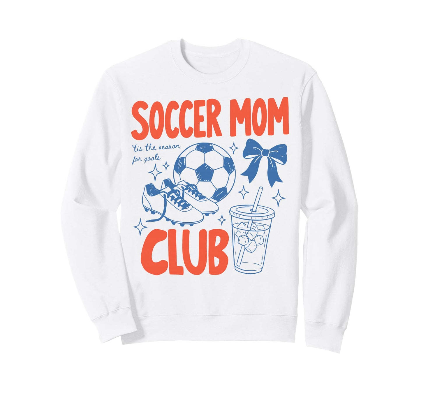 Soccer Moms Club Game Day Baller Mom Sweatshirt - Graphic Print Unisex - T-Shirt, Sweatshirt, Hoodie