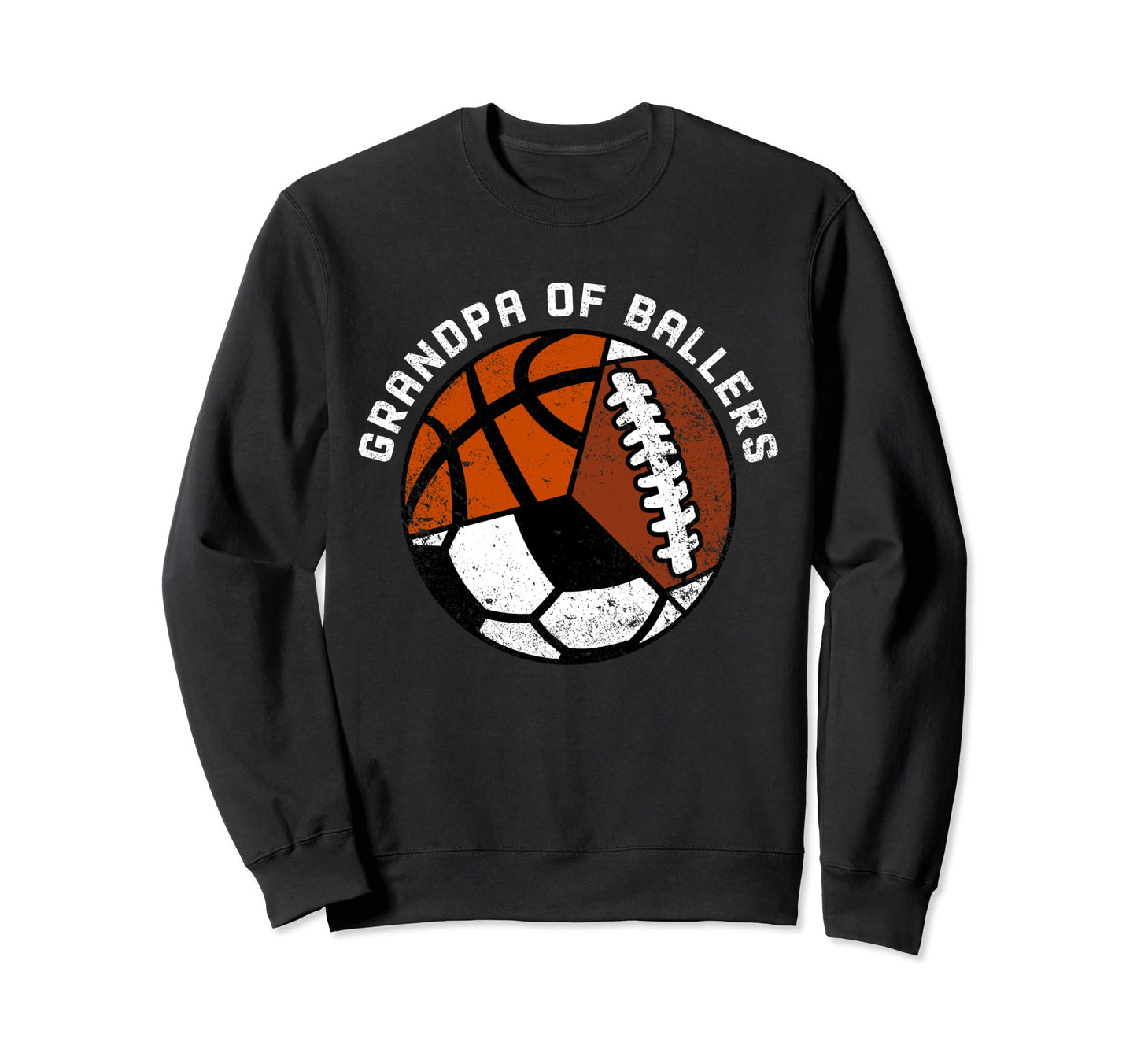 Grandpa Ballers Funny Football Soccer Sweatshirt - Graphic Print Unisex - T-Shirt, Sweatshirt, Hoodie