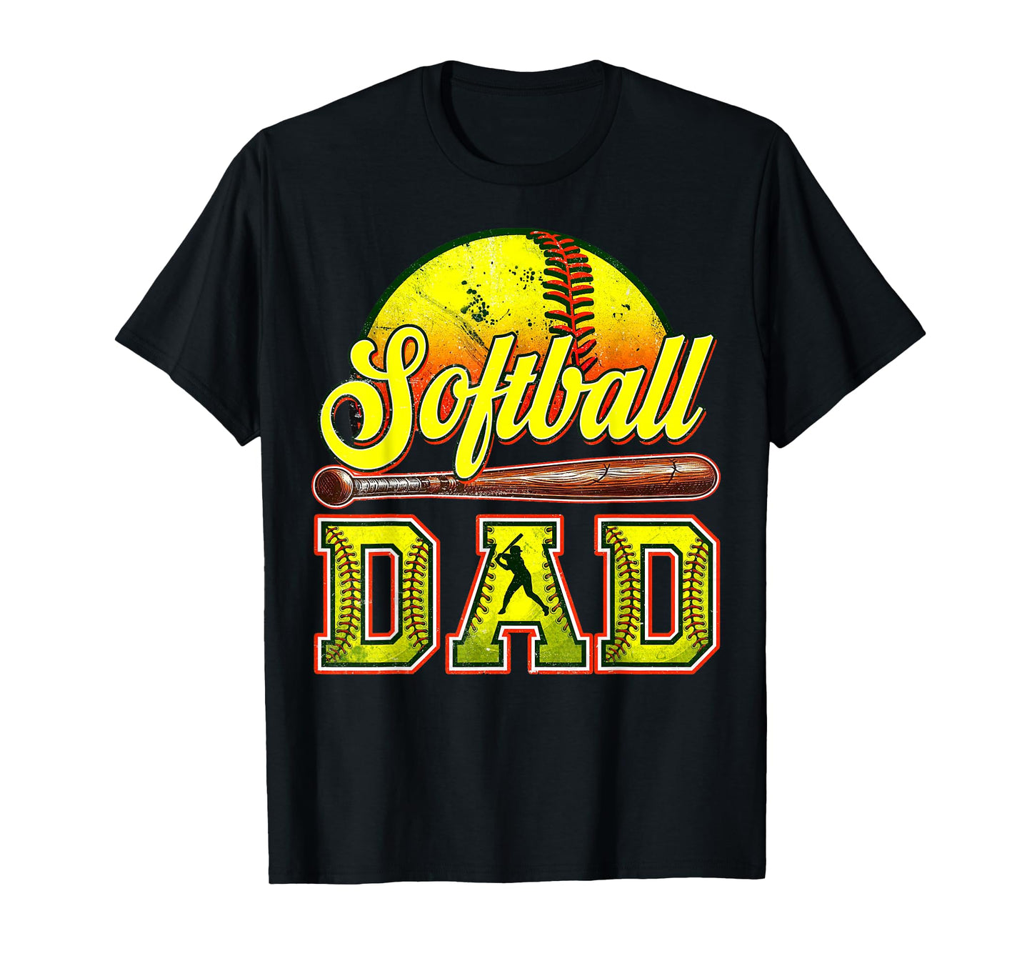 Softball Dad Game Day Dad Fathers Day T-Shirt - Graphic Print for Adults - T-Shirt, Sweatshirt, Hoodie
