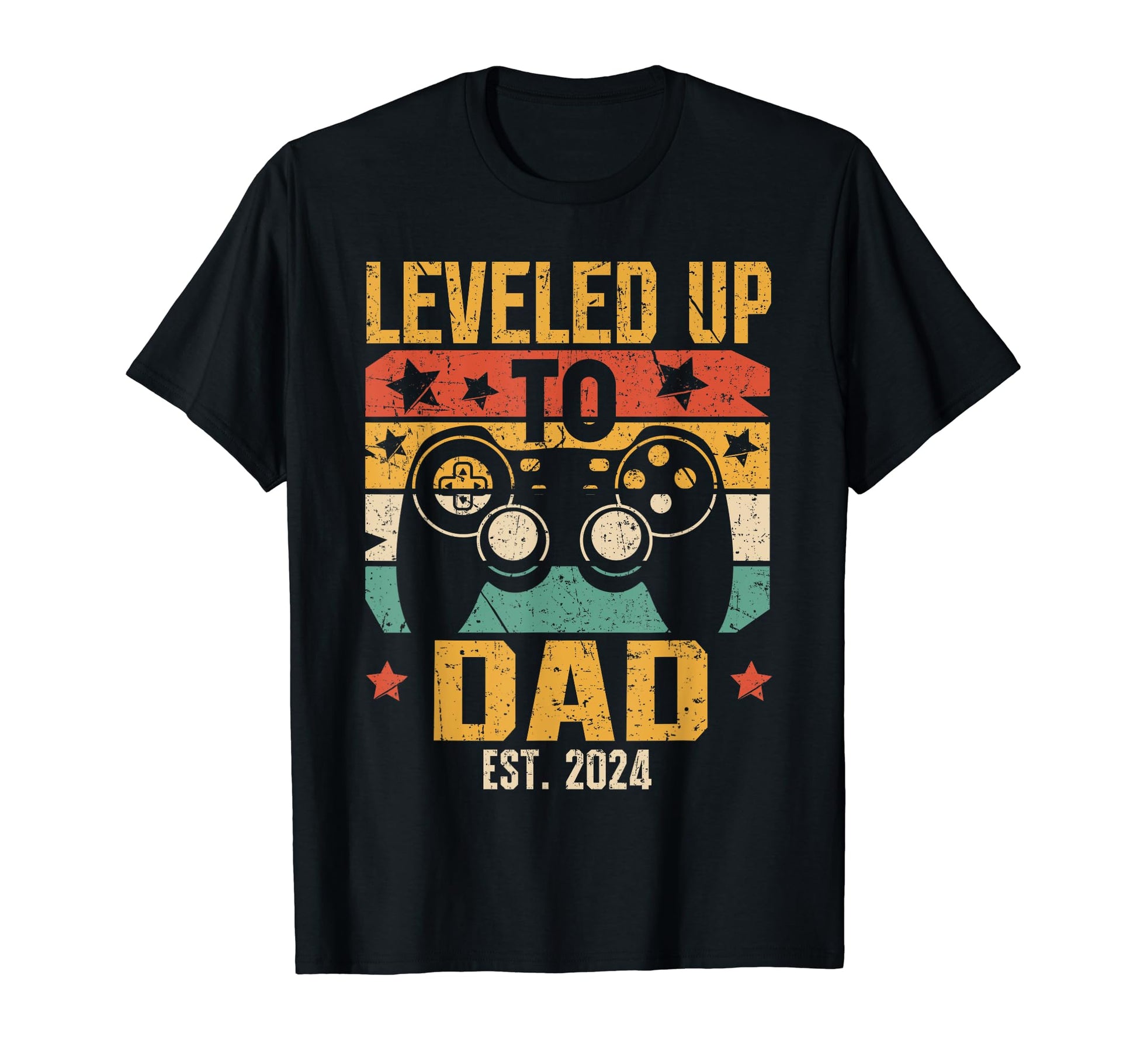 Leveled Up To Daddy 2024 Pregnancy T-Shirt - Novelty Apparel Men Women - T-Shirt, Sweatshirt, Hoodie