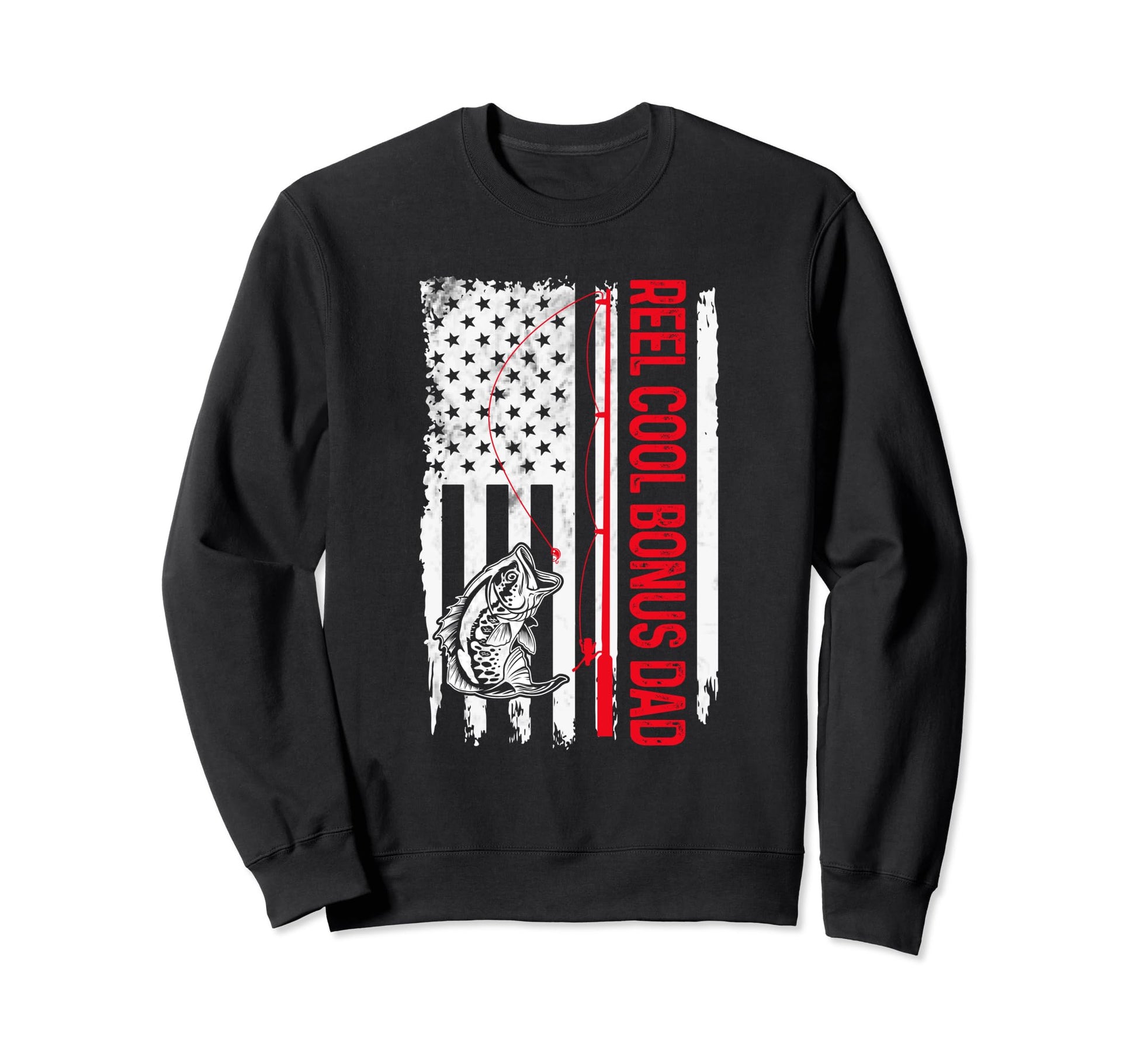 Mens Reel Bonus Dad Fishing Sweatshirt - Casual Everyday Wear Unisex - T-Shirt, Sweatshirt, Hoodie