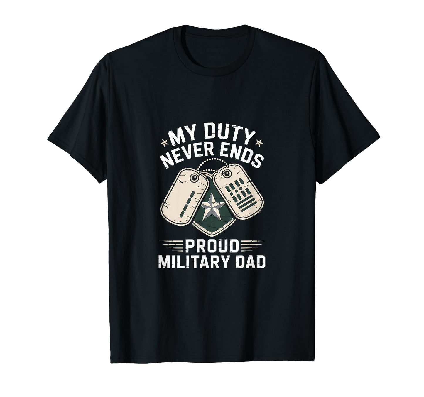 My Duty Never Ends Proud Military T-Shirt - Minimalist Print for Adults - T-Shirt, Sweatshirt, Hoodie