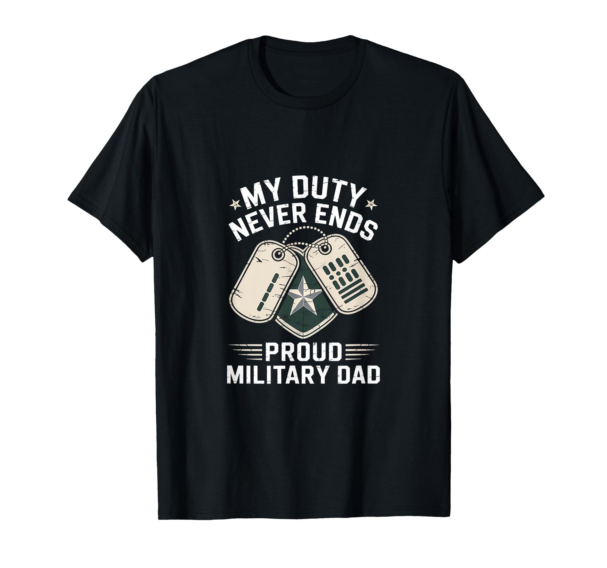 My Duty Never Ends Proud Military T-Shirt - Minimalist Print for Adults - T-Shirt, Sweatshirt, Hoodie