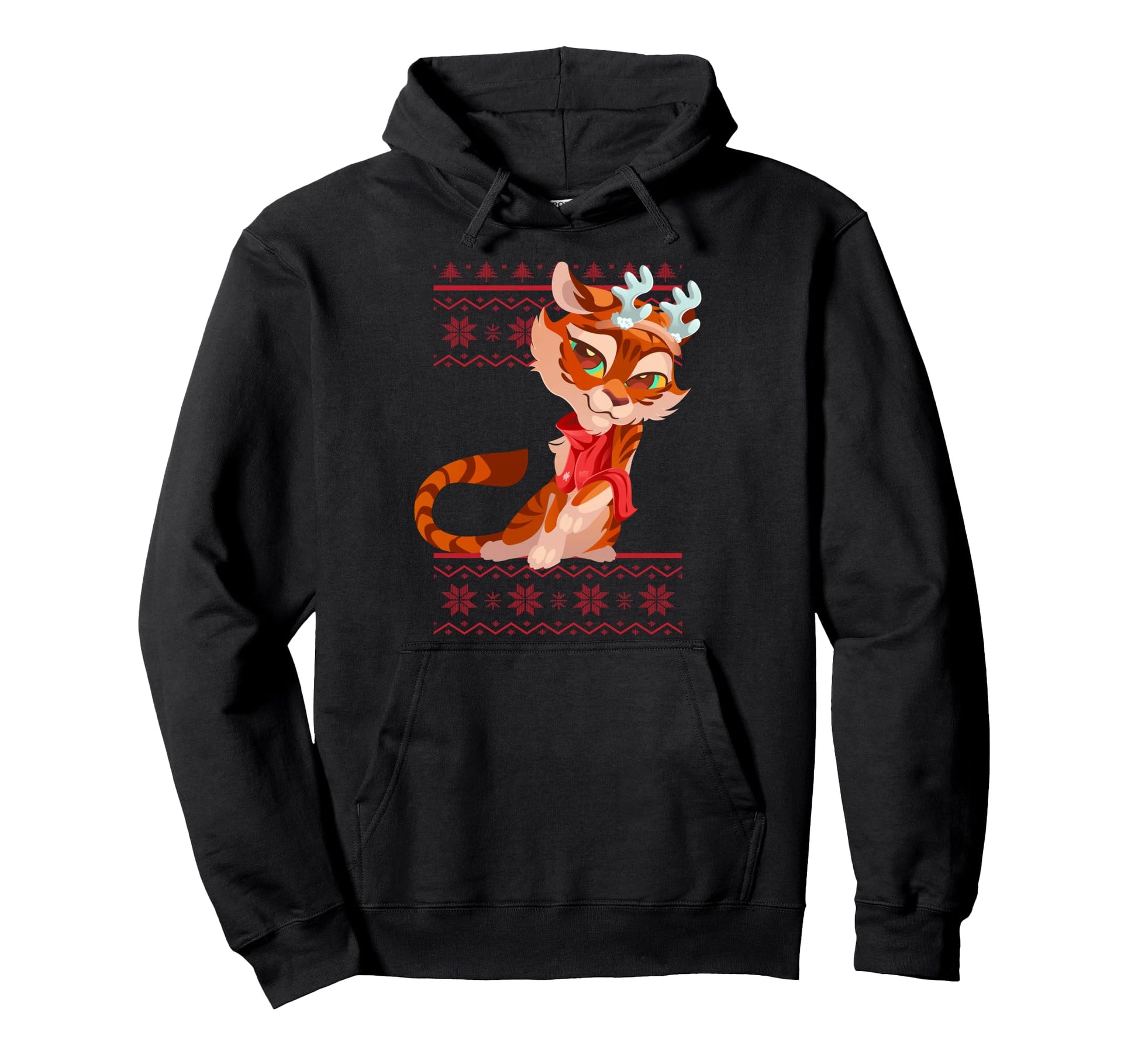Ugly Cat X Mas Sweaters Mom Dad Hoodie - Trendy Graphic Unisex - T-Shirt, Sweatshirt, Hoodie