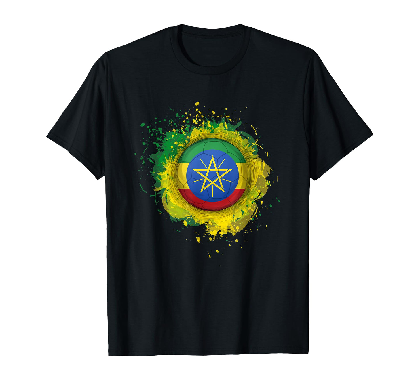 Proud Heritage Ethiopia Flag Soccer T-Shirt - Fun Novelty Design Unisex - T-Shirt, Sweatshirt, Hoodie