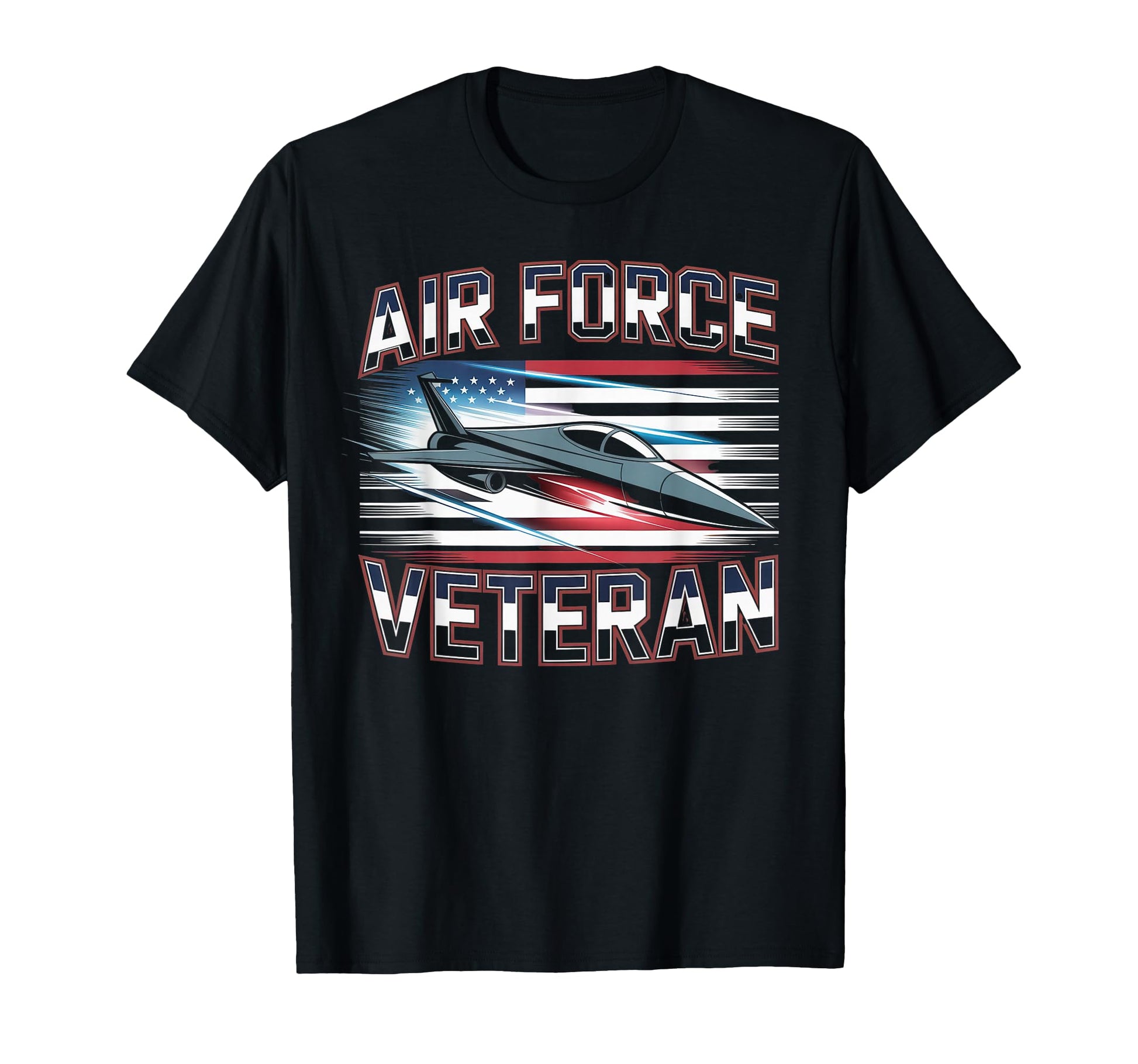 Air Force Veteran Us American Flag T-Shirt - Novelty Apparel for Adults - T-Shirt, Sweatshirt, Hoodie