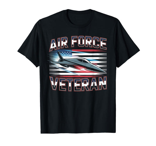 Air Force Veteran Us American Flag T-Shirt - Novelty Apparel for Adults - T-Shirt, Sweatshirt, Hoodie