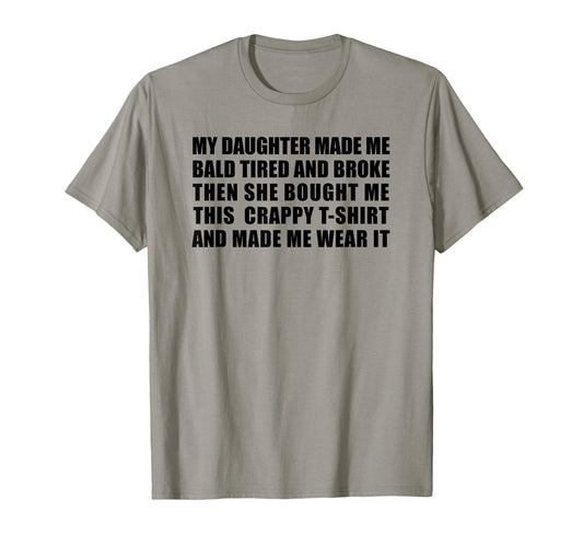 Bald Tired And Broken Mens Funny T-Shirt - Casual Everyday Wear for Adults - T-Shirt, Sweatshirt, Hoodie