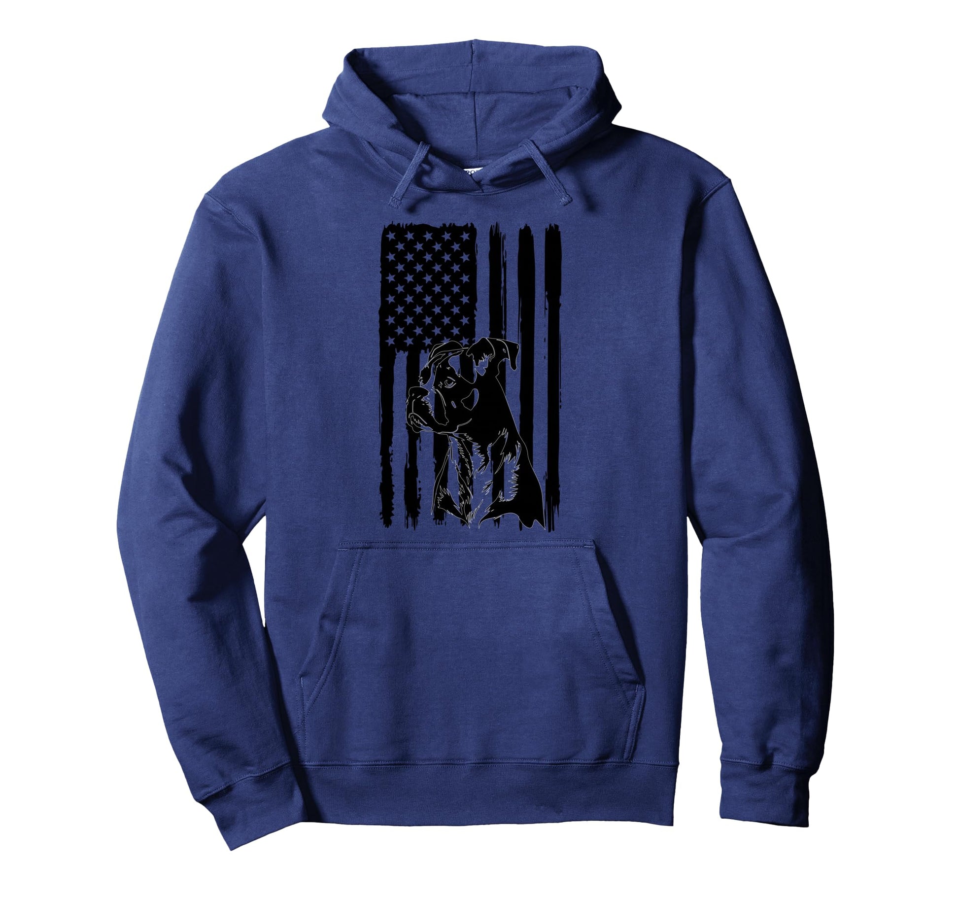 American Flag Usa Patriot Boxer Dog Dad Hoodie - Unique Graphic Men Women - T-Shirt, Sweatshirt, Hoodie