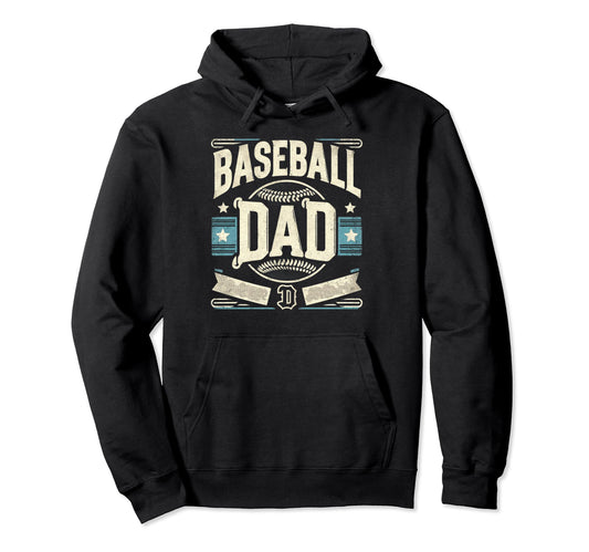 Baseball Dad Fathers Day Hoodie - Custom Art Print Unisex - T-Shirt, Sweatshirt, Hoodie