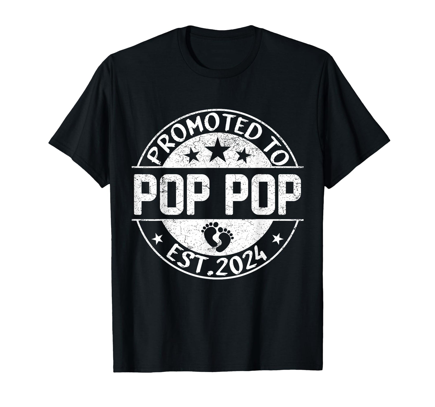 Promoted To Pop Pop Est 2024 T-Shirt - Minimalist Print for Adults - T-Shirt, Sweatshirt, Hoodie