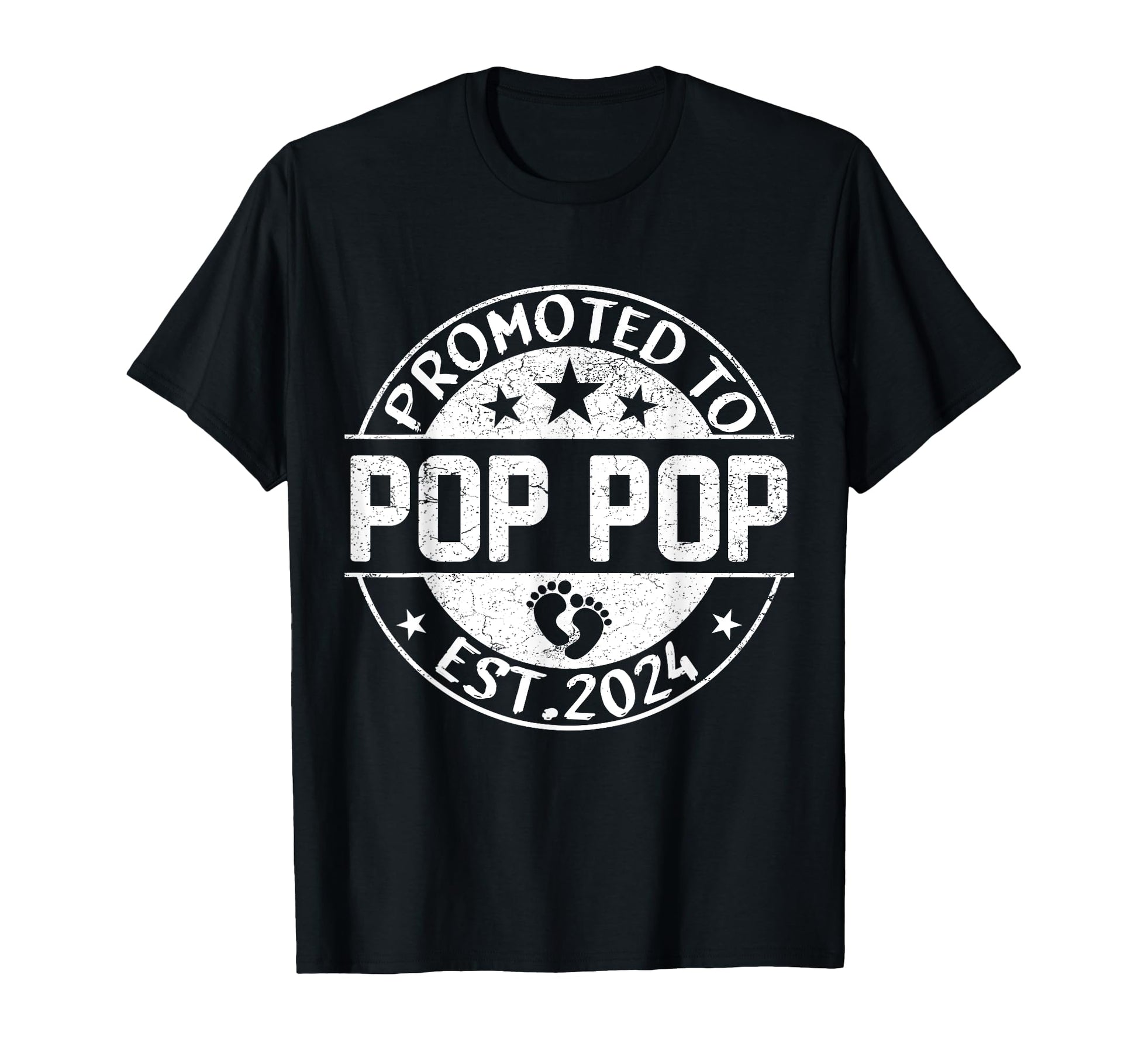 Promoted To Pop Pop Est 2024 T-Shirt - Minimalist Print for Adults - T-Shirt, Sweatshirt, Hoodie
