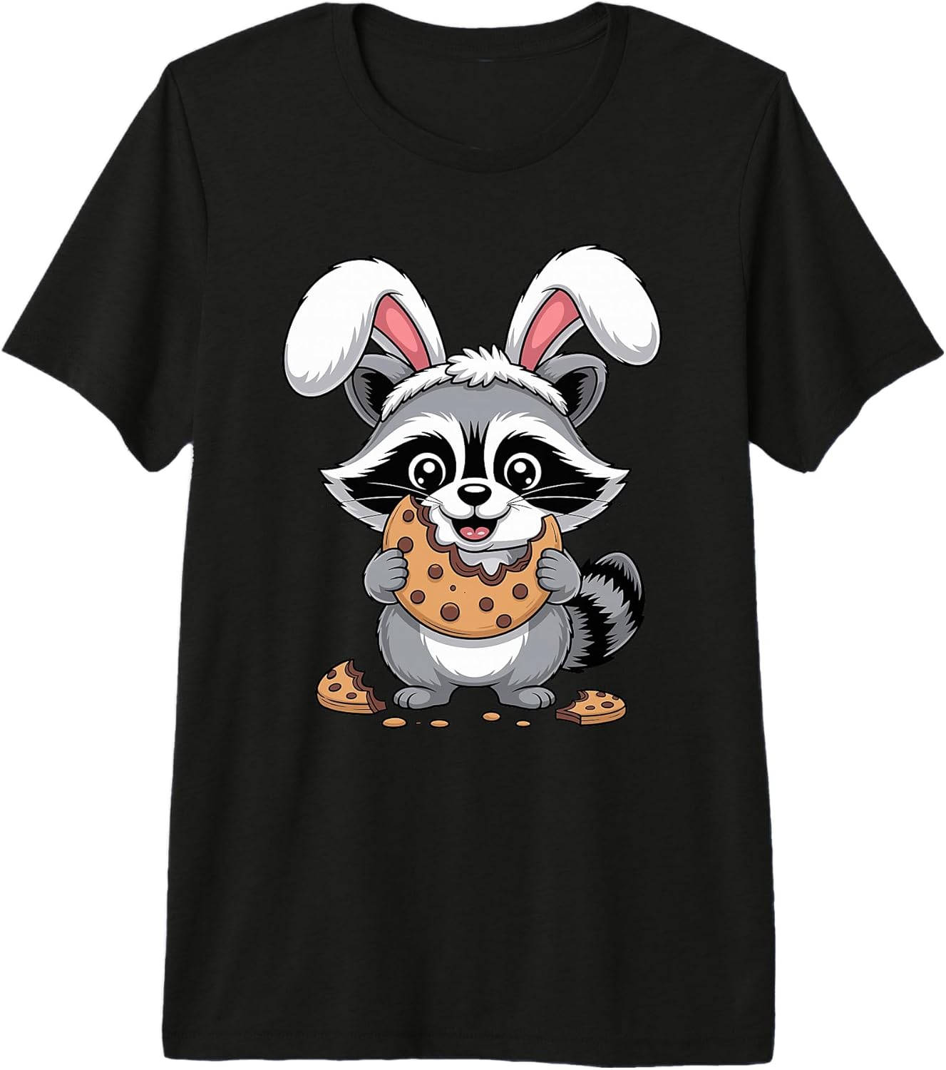 Easter Raccoon Bunny Cookie Lovers Fun Unisex T-shirt, Sweatshirt, Hoodie, Long Sleeve Tee - T-Shirt, Sweatshirt, Hoodie