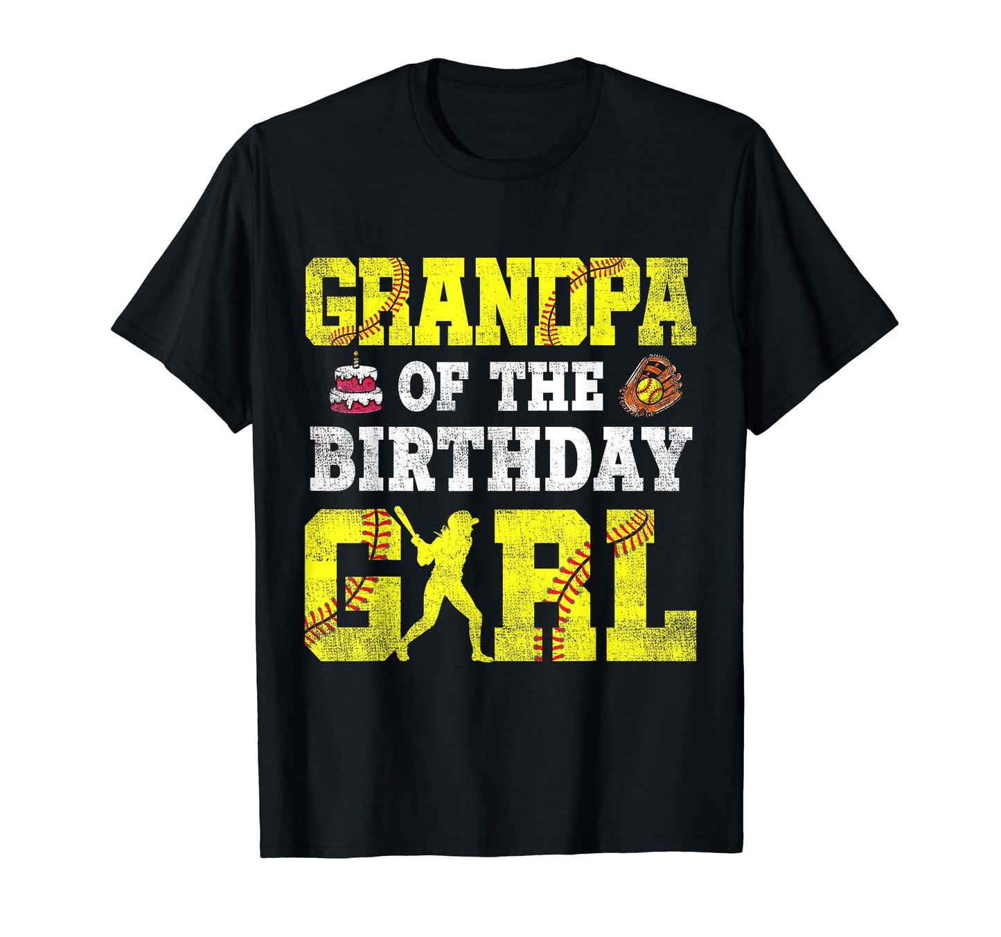 Grandpa Birthday Softball Player T-Shirt - Novelty Apparel for Adults - T-Shirt, Sweatshirt, Hoodie