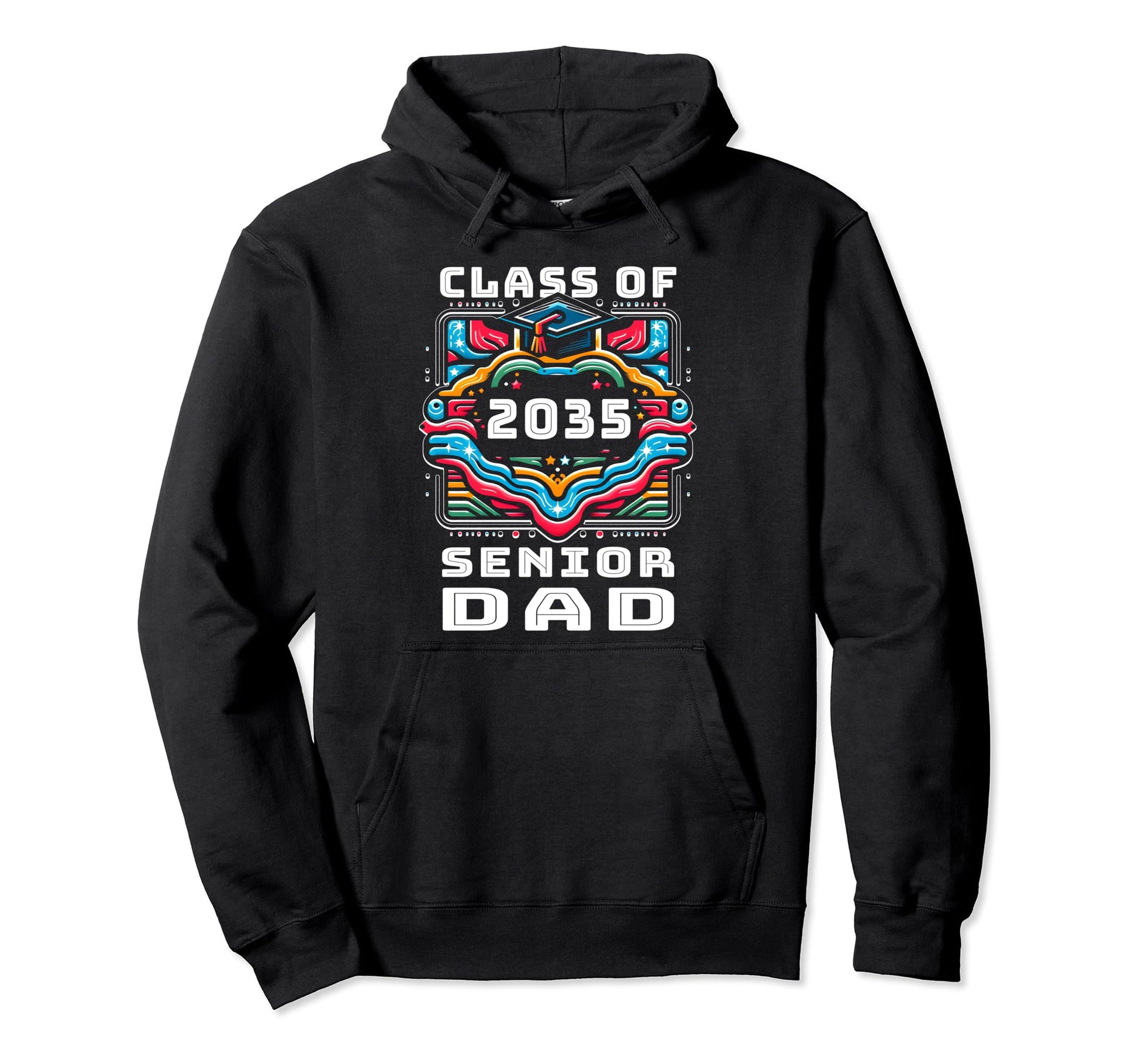 Proud Dad Class 2035 Senior Graduate Hoodie - Novelty Apparel for Adults - T-Shirt, Sweatshirt, Hoodie