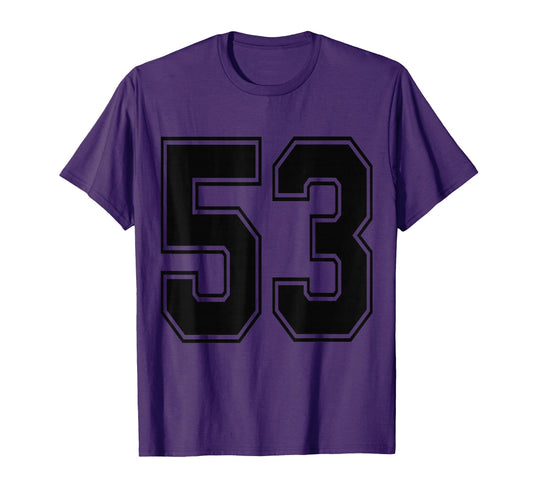53 Number 53 Sports Jersey My Favorite T-Shirt - Trendy Graphic Unisex - T-Shirt, Sweatshirt, Hoodie