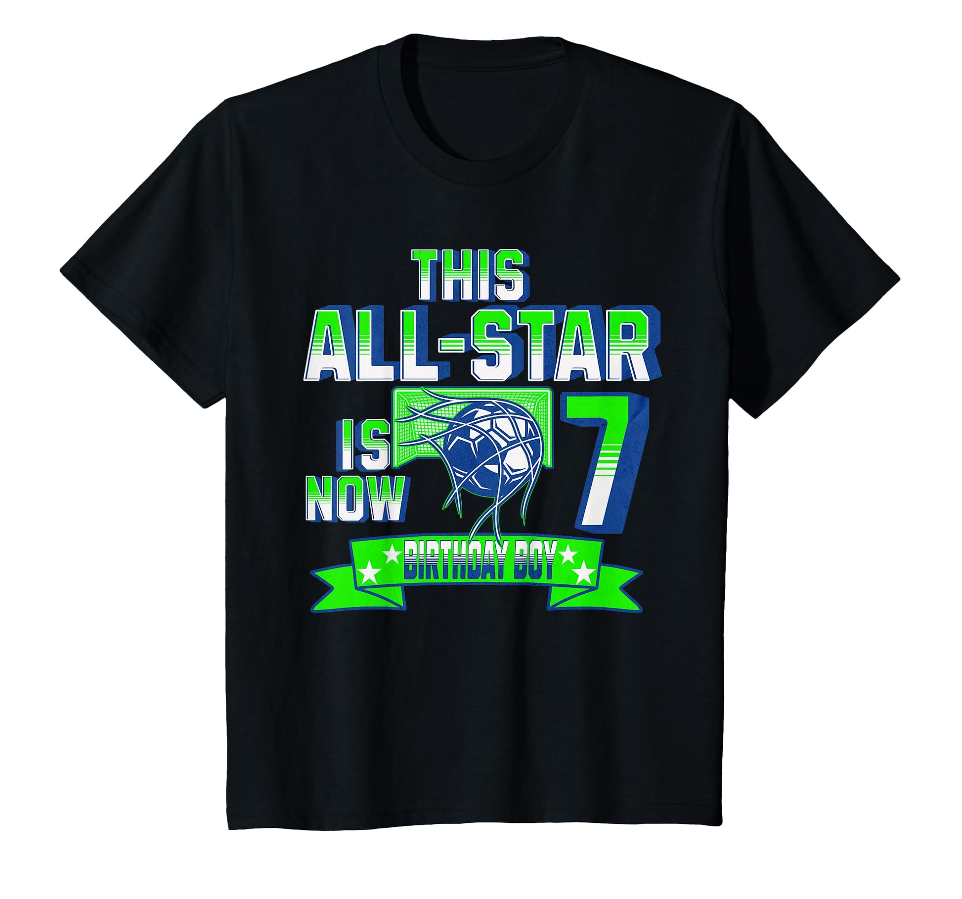 Age 7 Personalized Soccer Party 7Th T-Shirt - Minimalist Print Unisex - T-Shirt, Sweatshirt, Hoodie